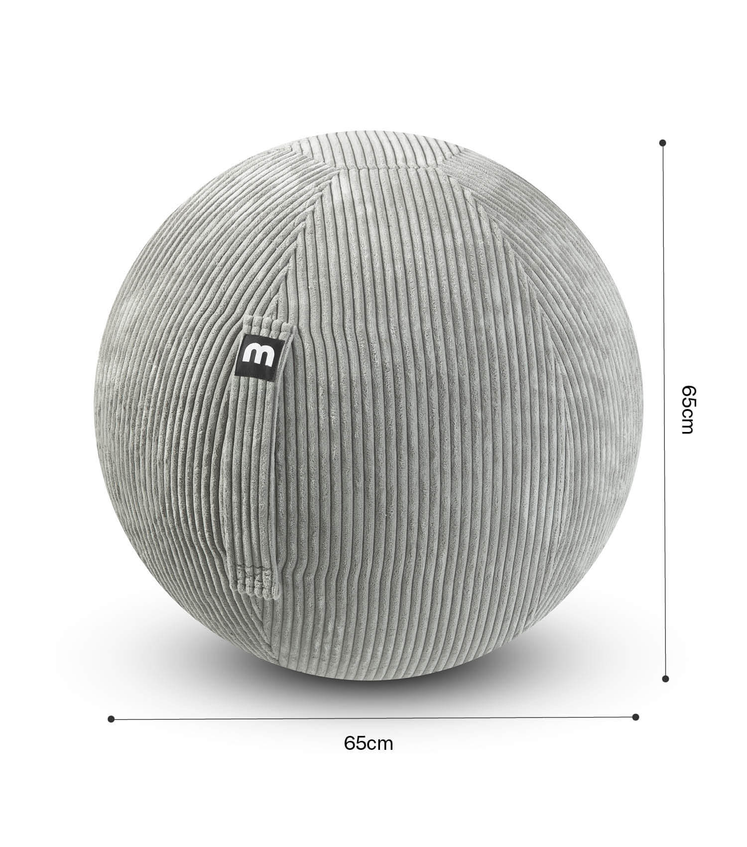 Stoff Sitzball ergonomisch 'Der Sportliche' Gymnastikball & Hocker Grau