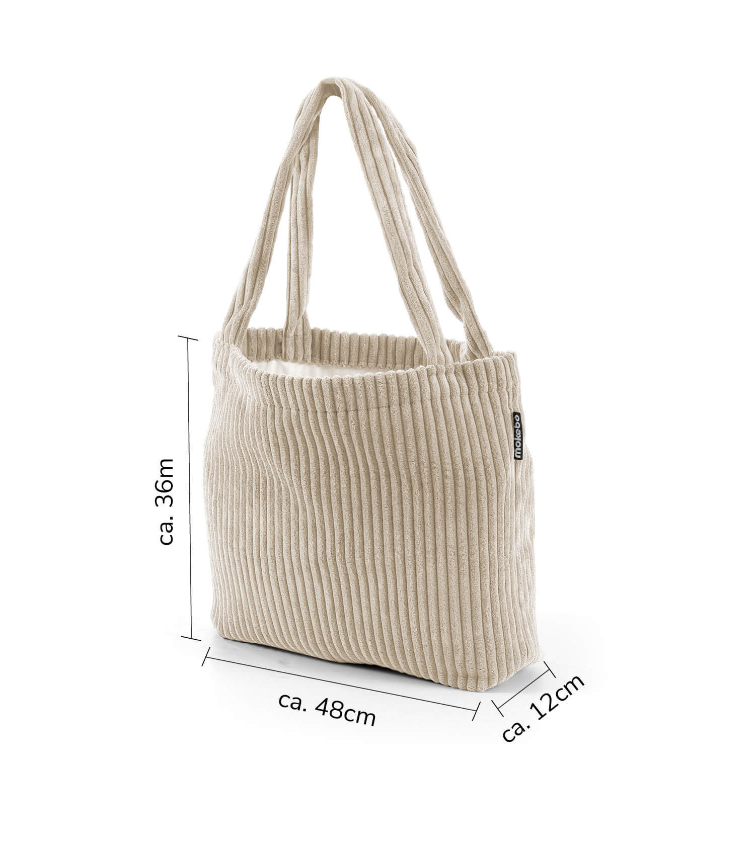 Tasche Cord Shopper Tote Bag Umhängetasche Einkaufstasche Beutel