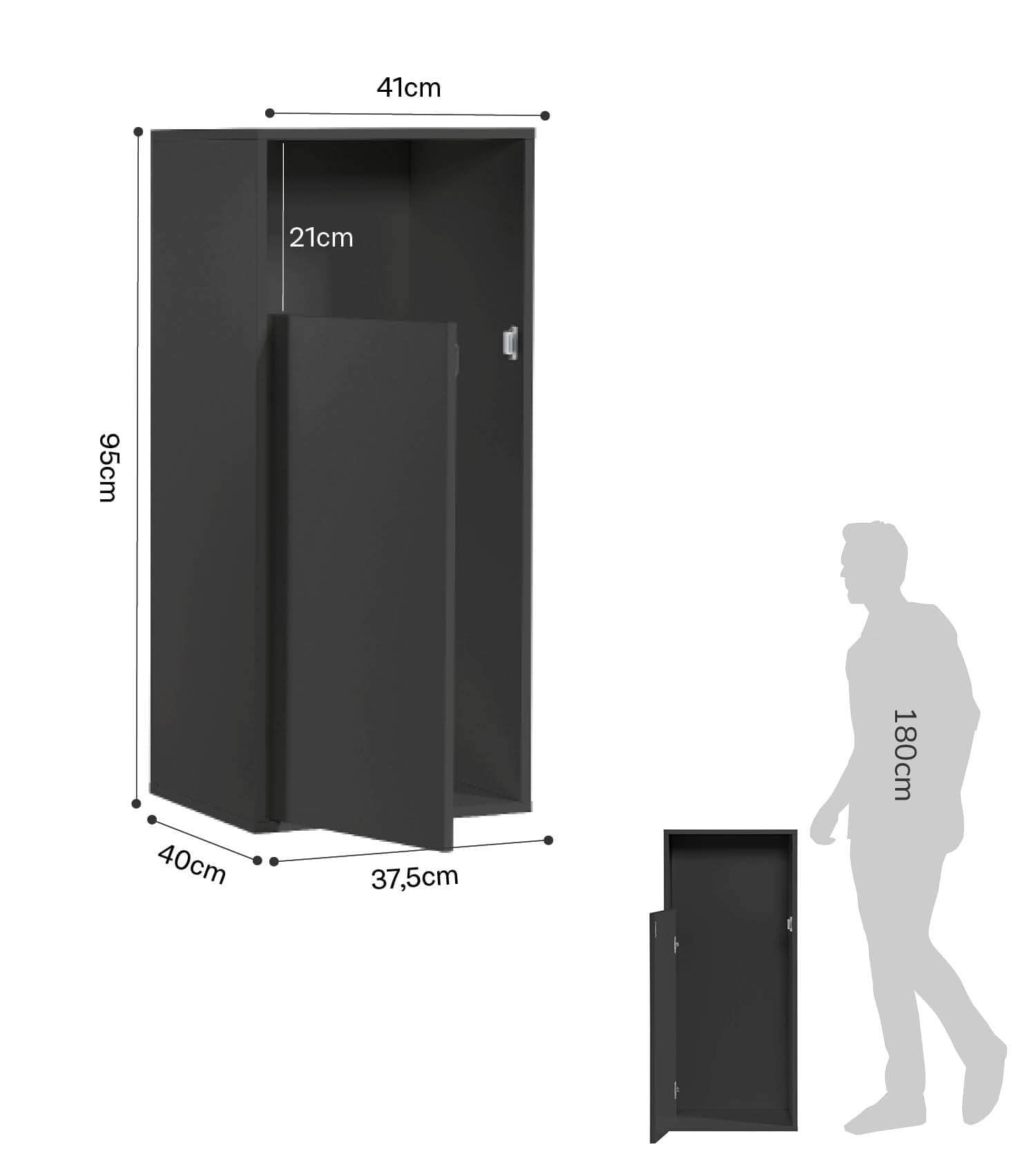 Wäscheschrank Wäschesammler Wäschekorb Holz Wäschetrenner Wäschebox