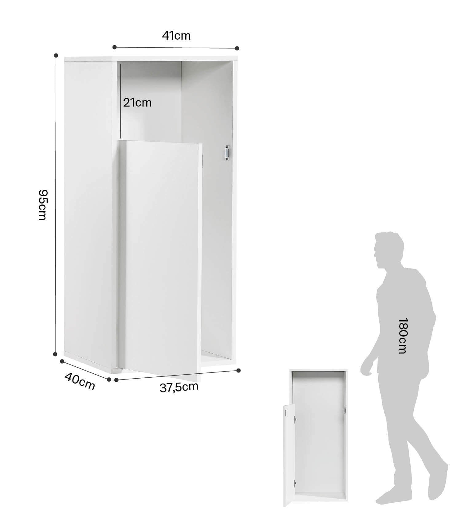 Wäscheschrank Wäschesammler Wäschekorb Holz Wäschetrenner Wäschebox
