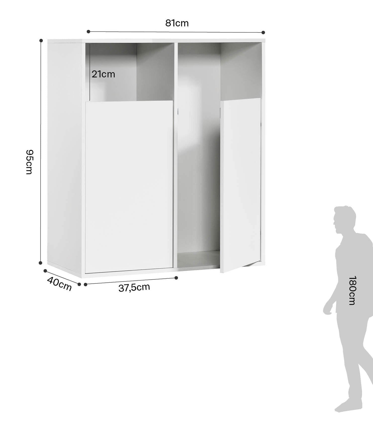 Wäscheschrank Wäschesammler Wäschekorb Holz Wäschetrenner Wäschebox