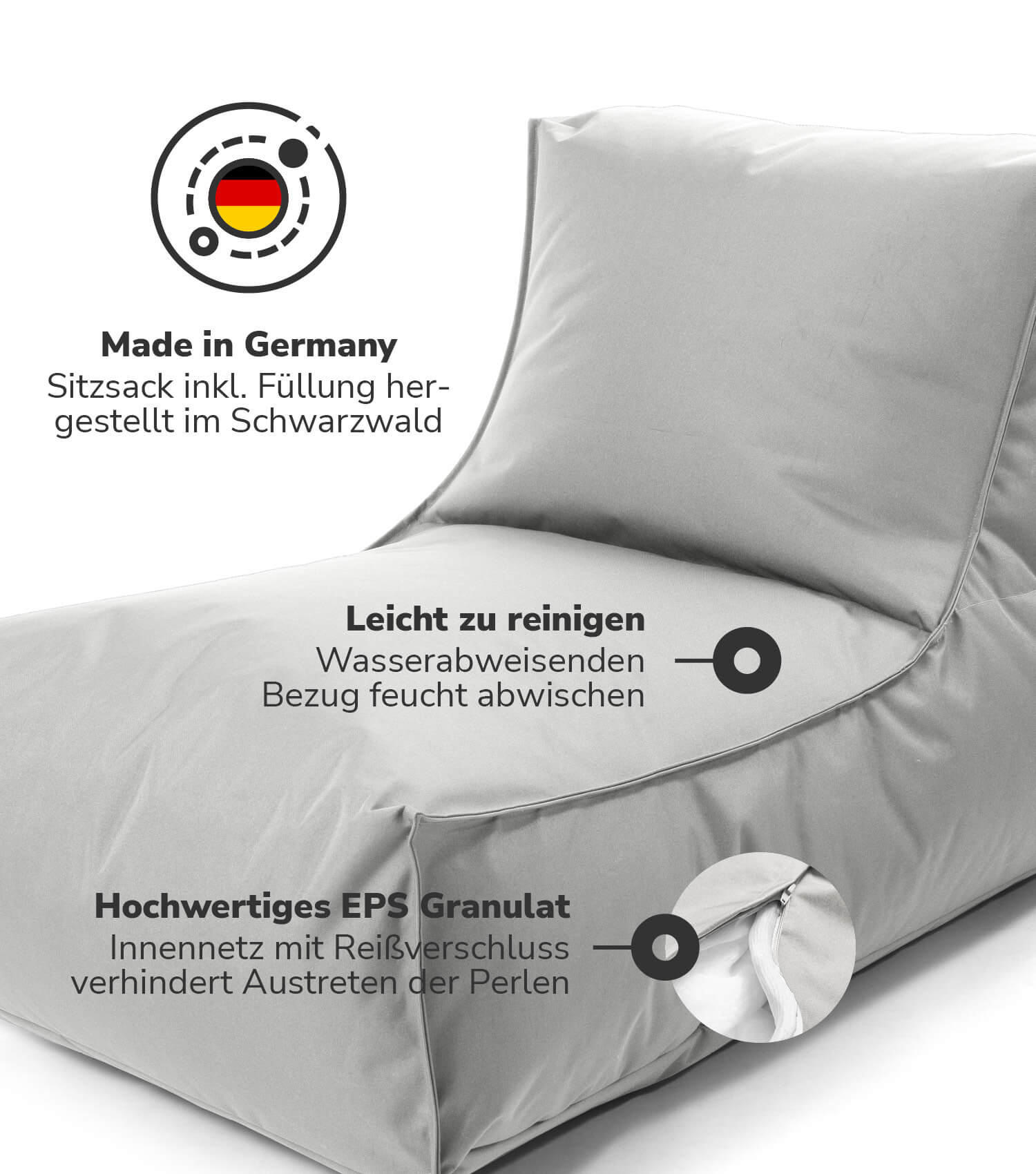Sitzsack Bodenkissen Relaxliege Bean Bag Liege Sitzbag Sitzkissen