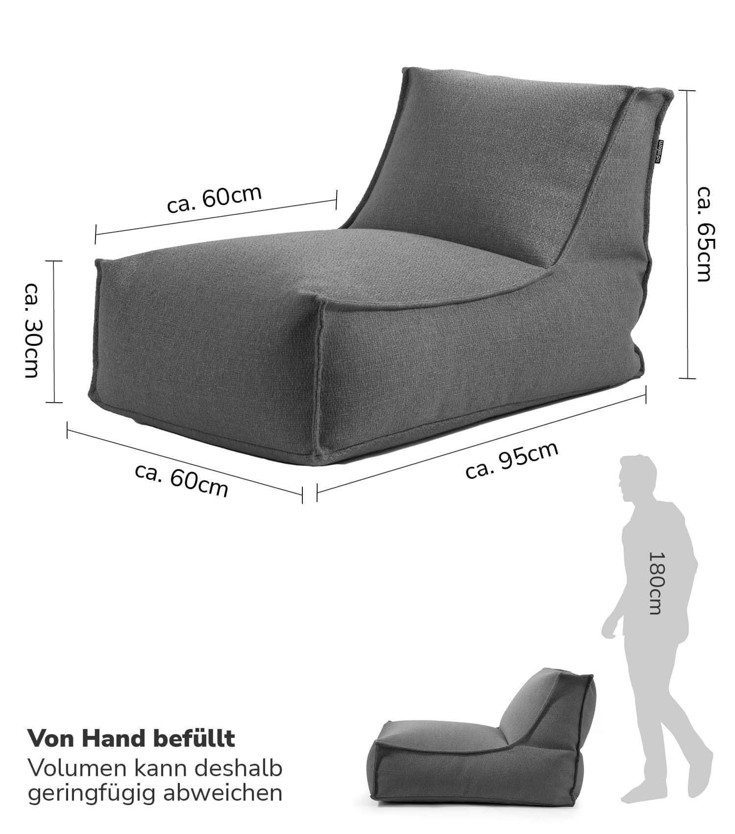 Sitzsack XXL + Pouf für Kinder & Erwachsene mit Füllung 'Der Sundowner'