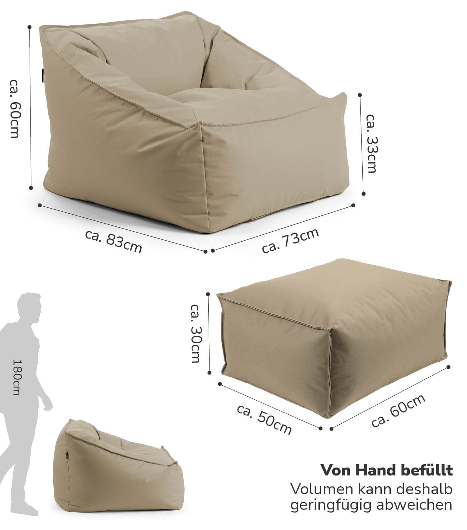 Sitzsack Bodenkissen Relaxliege Bean Bag Liege Sitzbag Sitzkissen