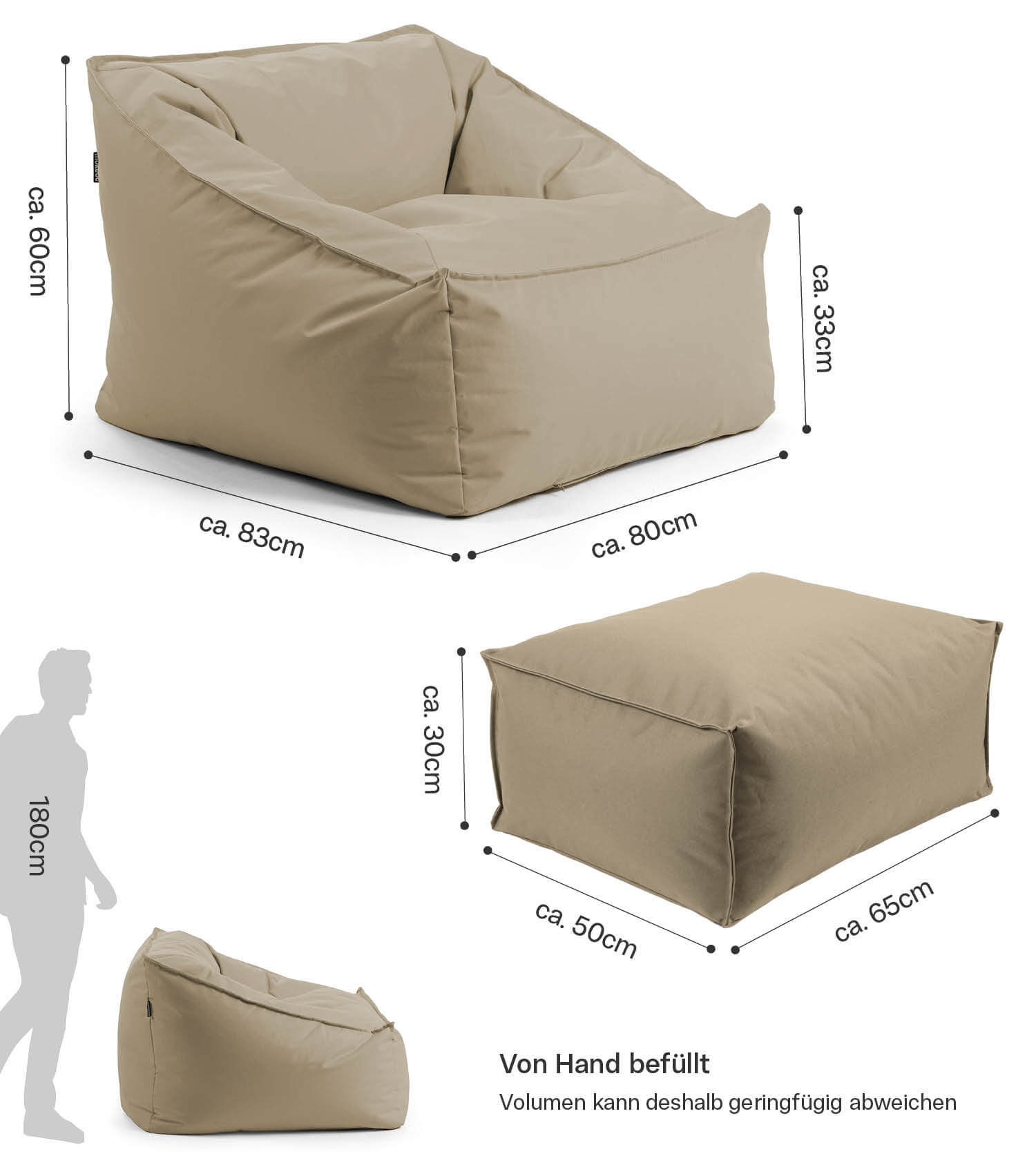 Sitzsack Bodenkissen Relaxliege Bean Bag Liege Sitzbag Sitzkissen