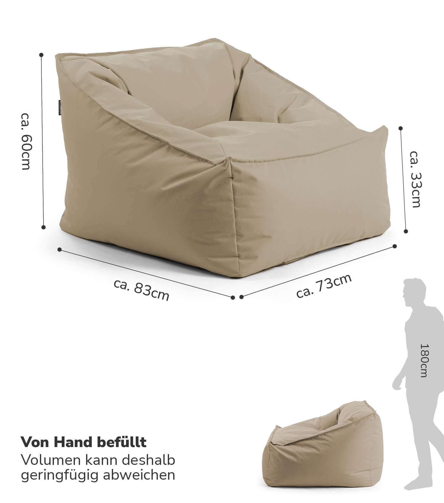 Sitzsack Bodenkissen Relaxliege Bean Bag Liege Sitzbag Sitzkissen