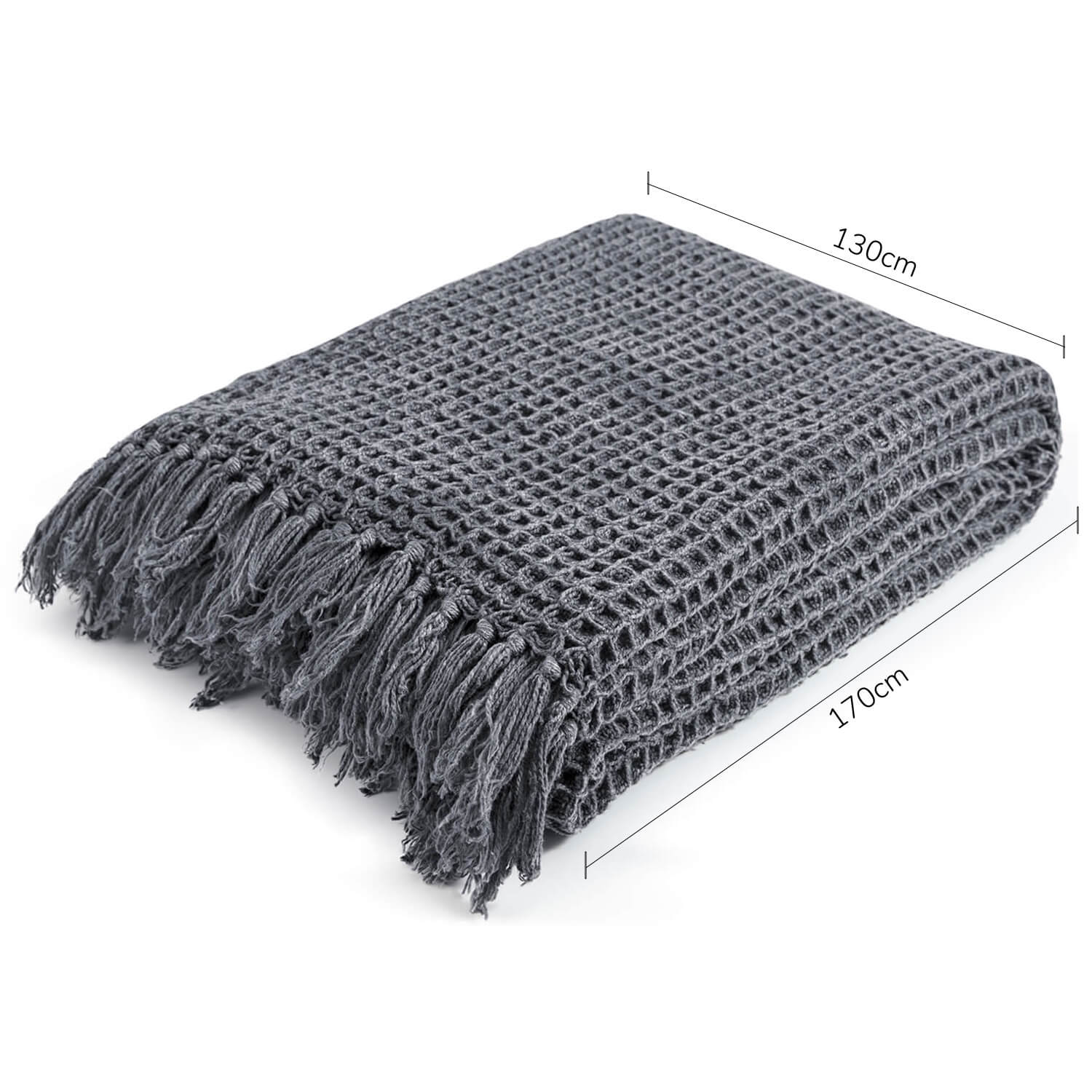 Decke ‘Die Hyggelige’ im Waffelpique Strickdecke & Tagesdecke