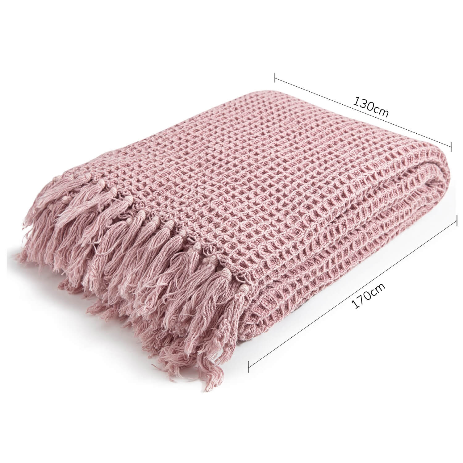 Decke ‘Die Hyggelige’ im Waffelpique Strickdecke & Tagesdecke