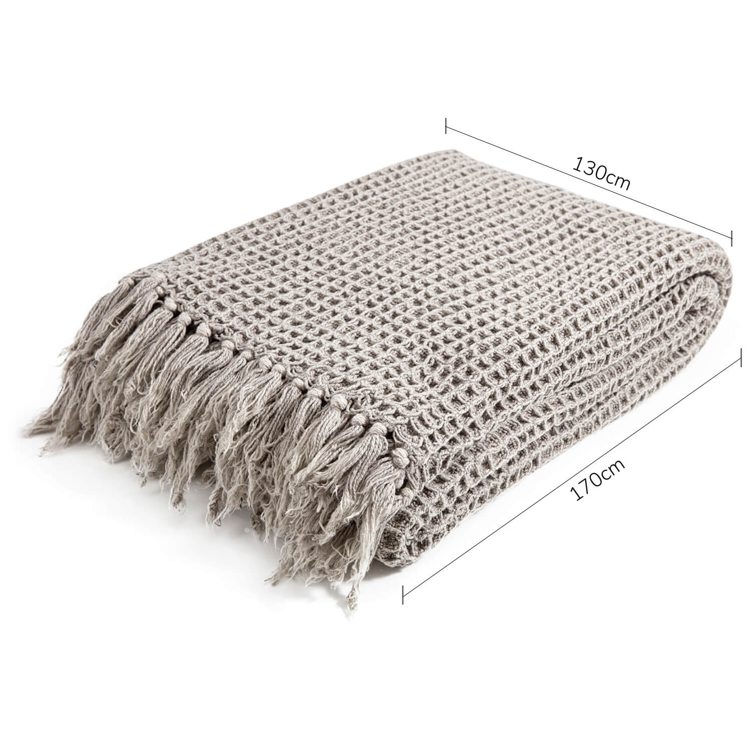 Decke ‘Die Hyggelige’ im Waffelpique Strickdecke & Tagesdecke