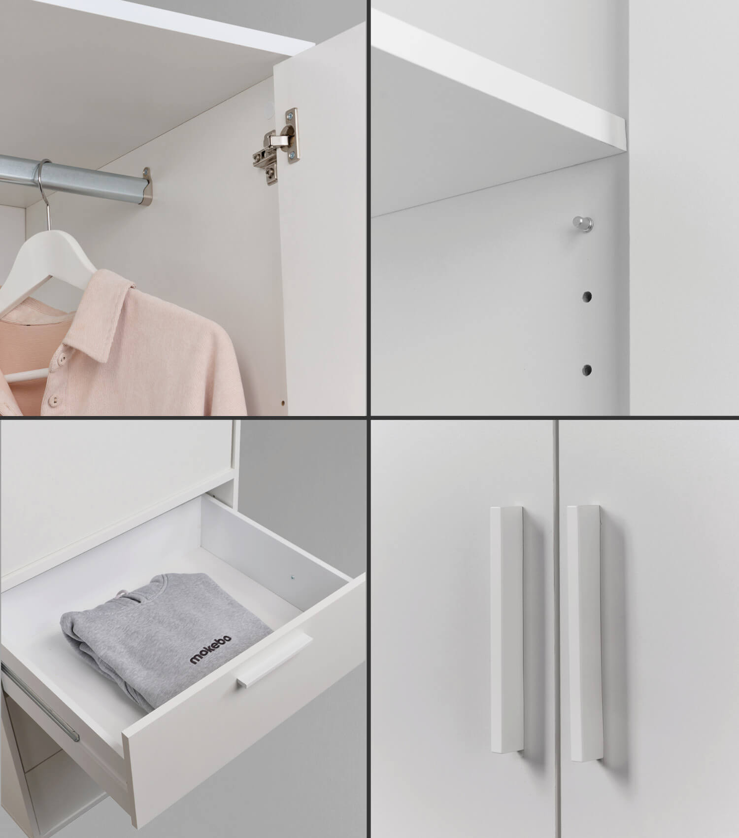Kleiderschrank Garderobenschrank Schlafzimmerschrank Flurschrank
