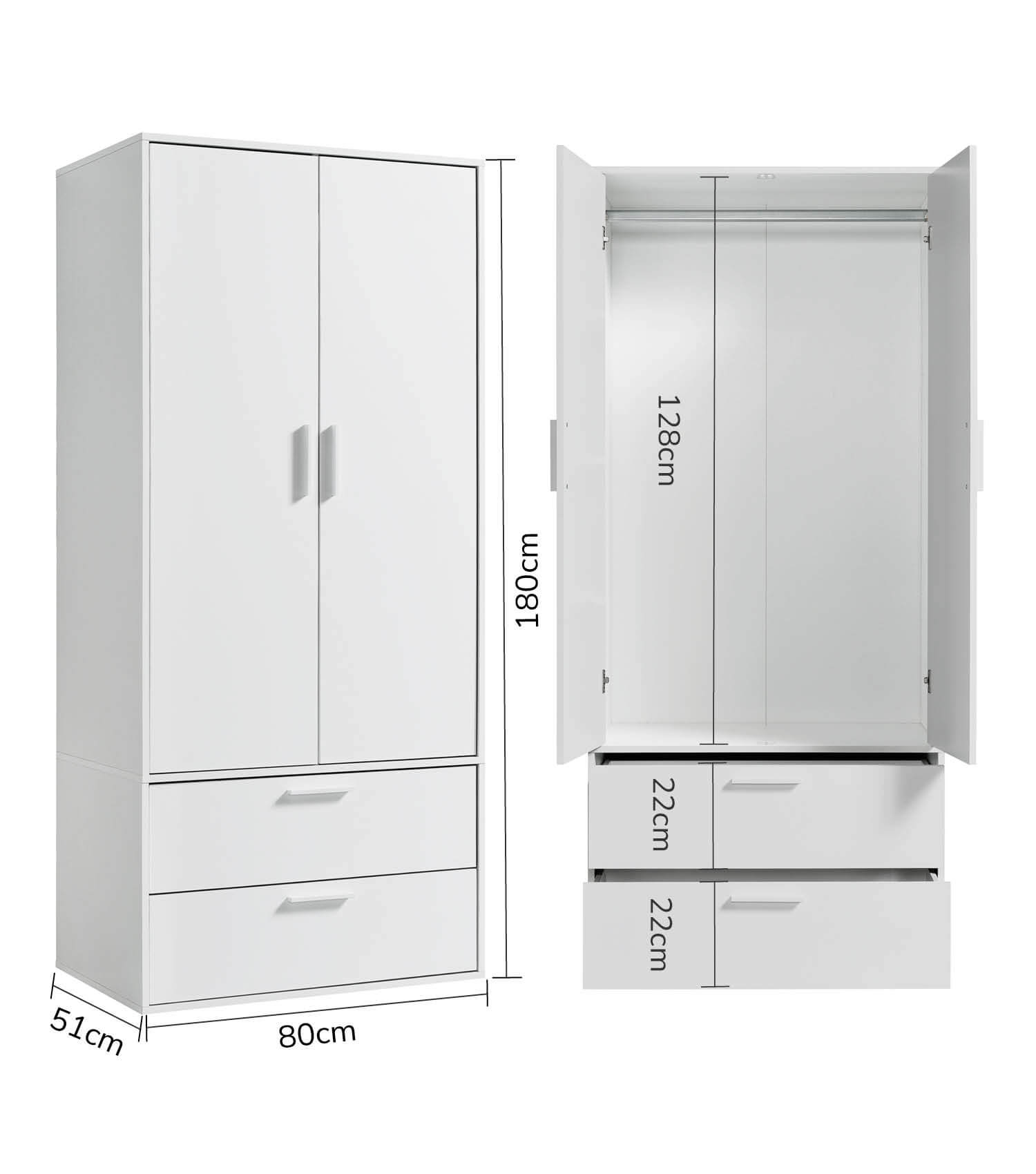 Kleiderschrank Kinderkleiderschrank Garderobenschrank Schlafzimmerschrank