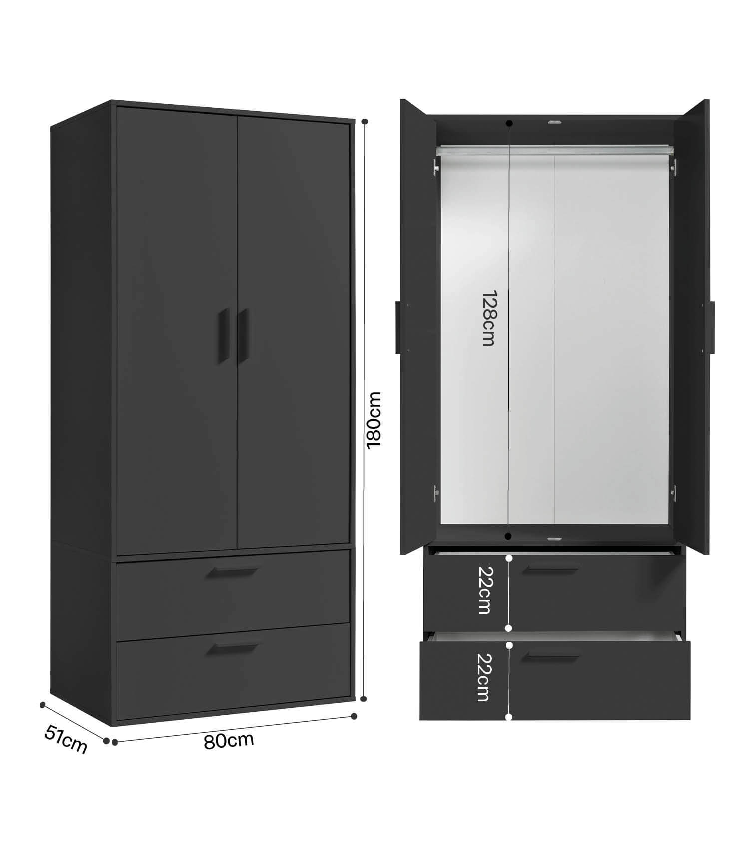 Kleiderschrank Kinderkleiderschrank Garderobenschrank Schlafzimmerschrank