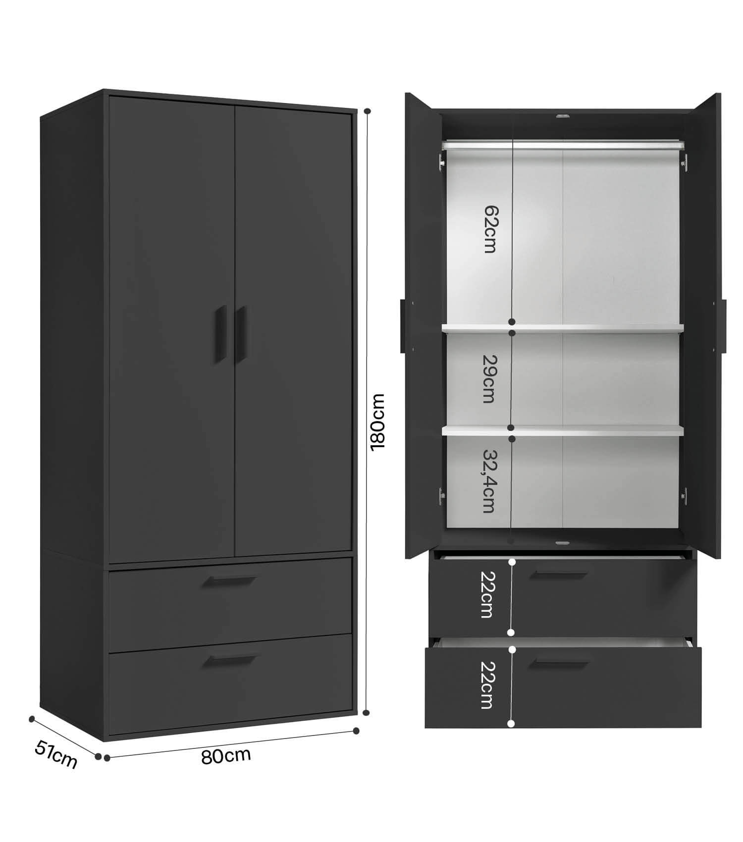 Kleiderschrank Kinderkleiderschrank Garderobenschrank Schlafzimmerschrank