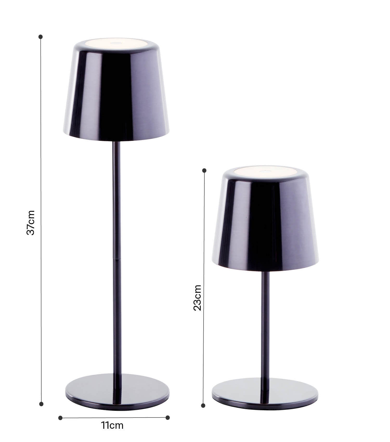 Tischlampe kabellos Akku Tischleuchte dimmbar aufladbar Outdoor Lampe