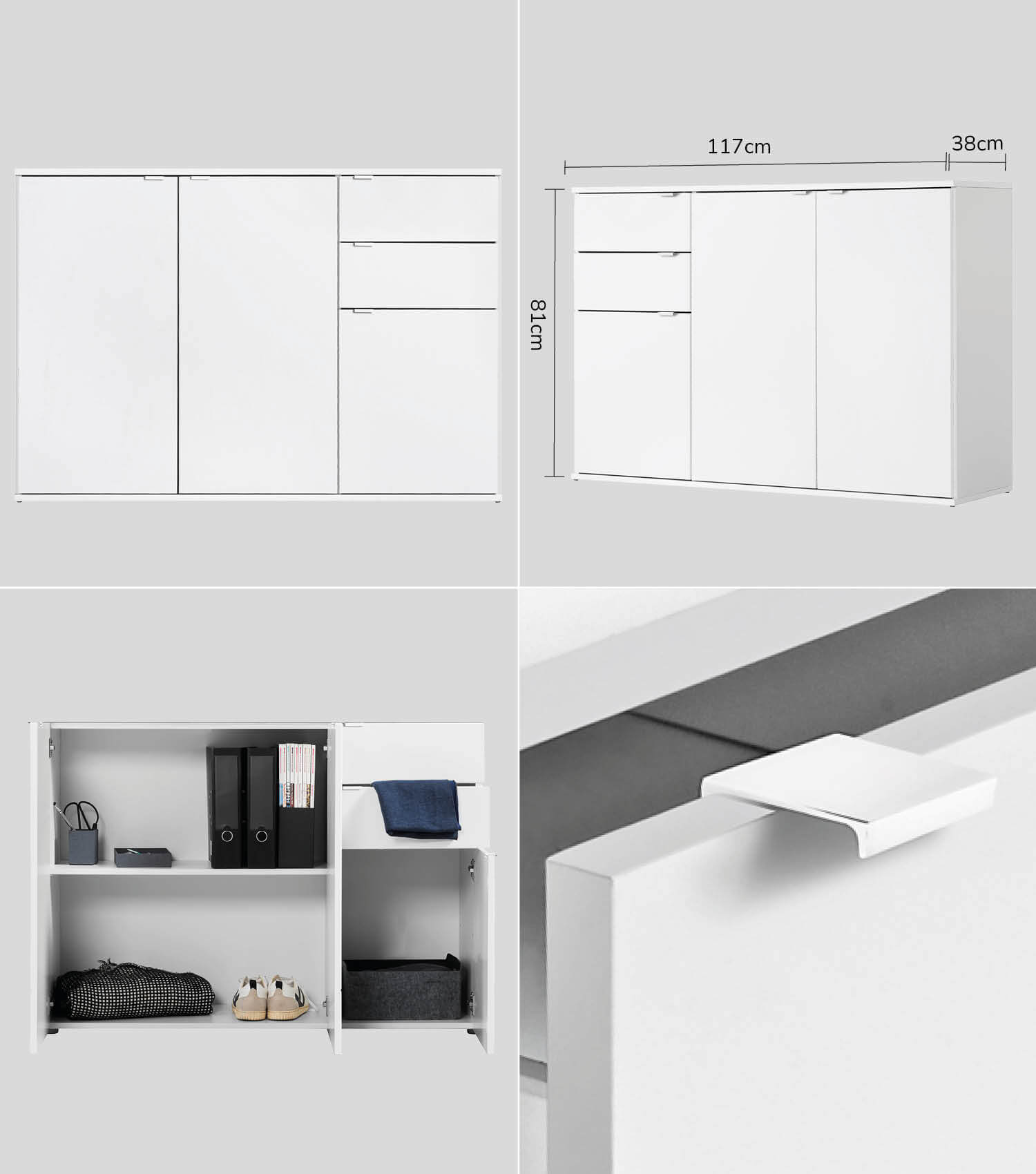 Mehrzweckschrank Set Schrankwand Büroschränke Mehrzweckschränke Kommode
