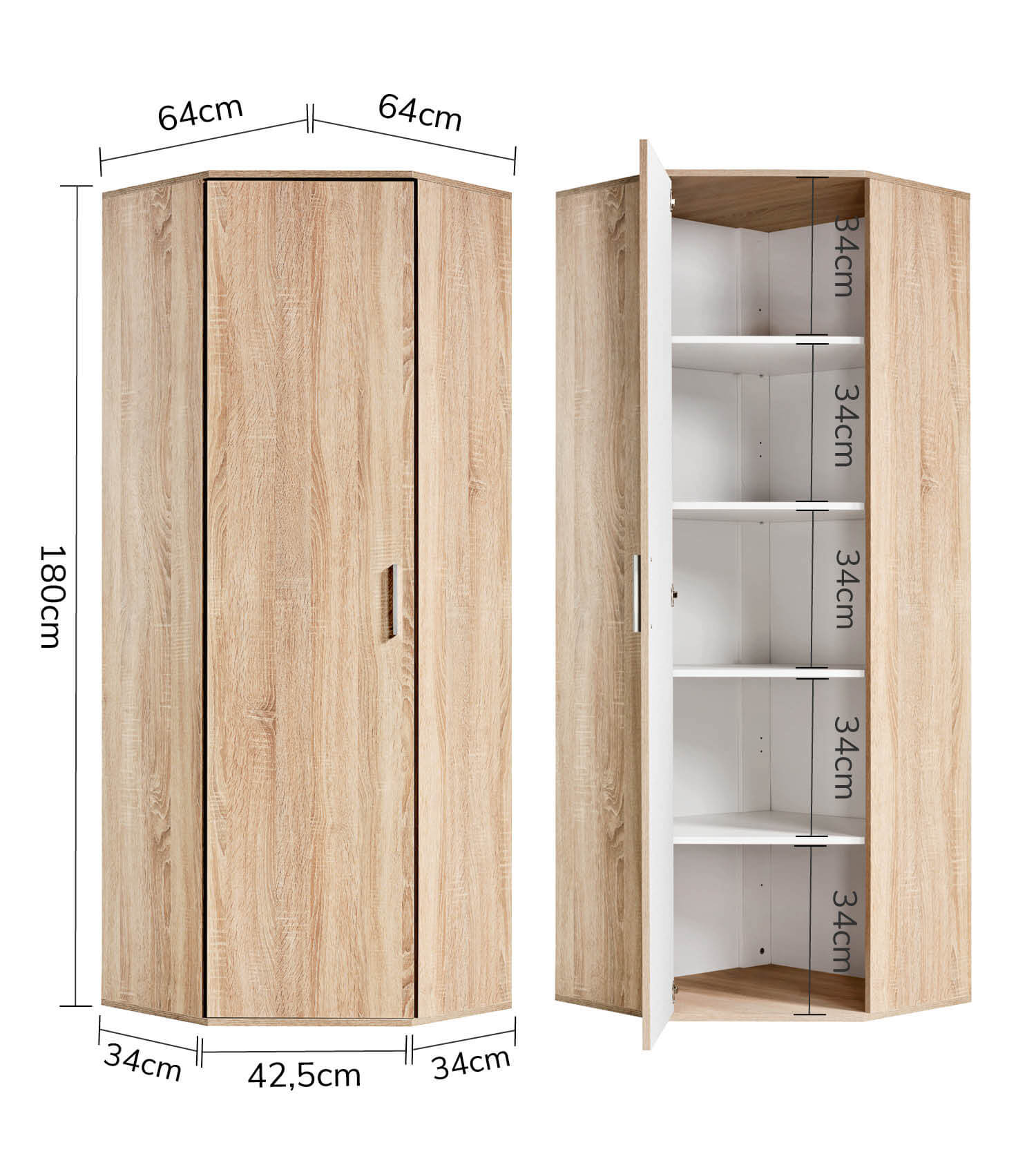 Eckschrank 'Der Lange' auch als Mehrzweckschrank oder Aktenschrank