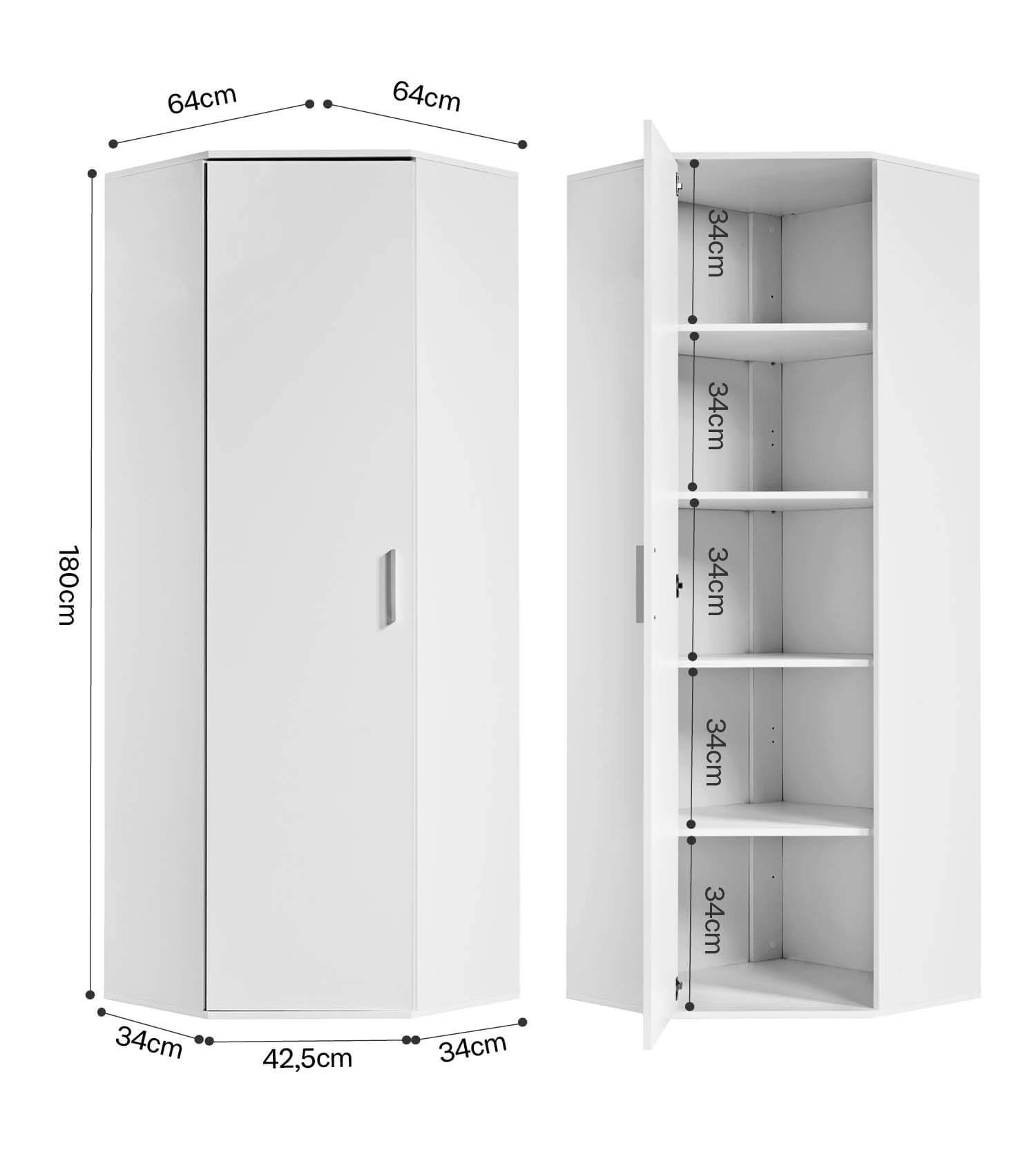 Eckschrank 'Der Lange' auch als Mehrzweckschrank oder Aktenschrank