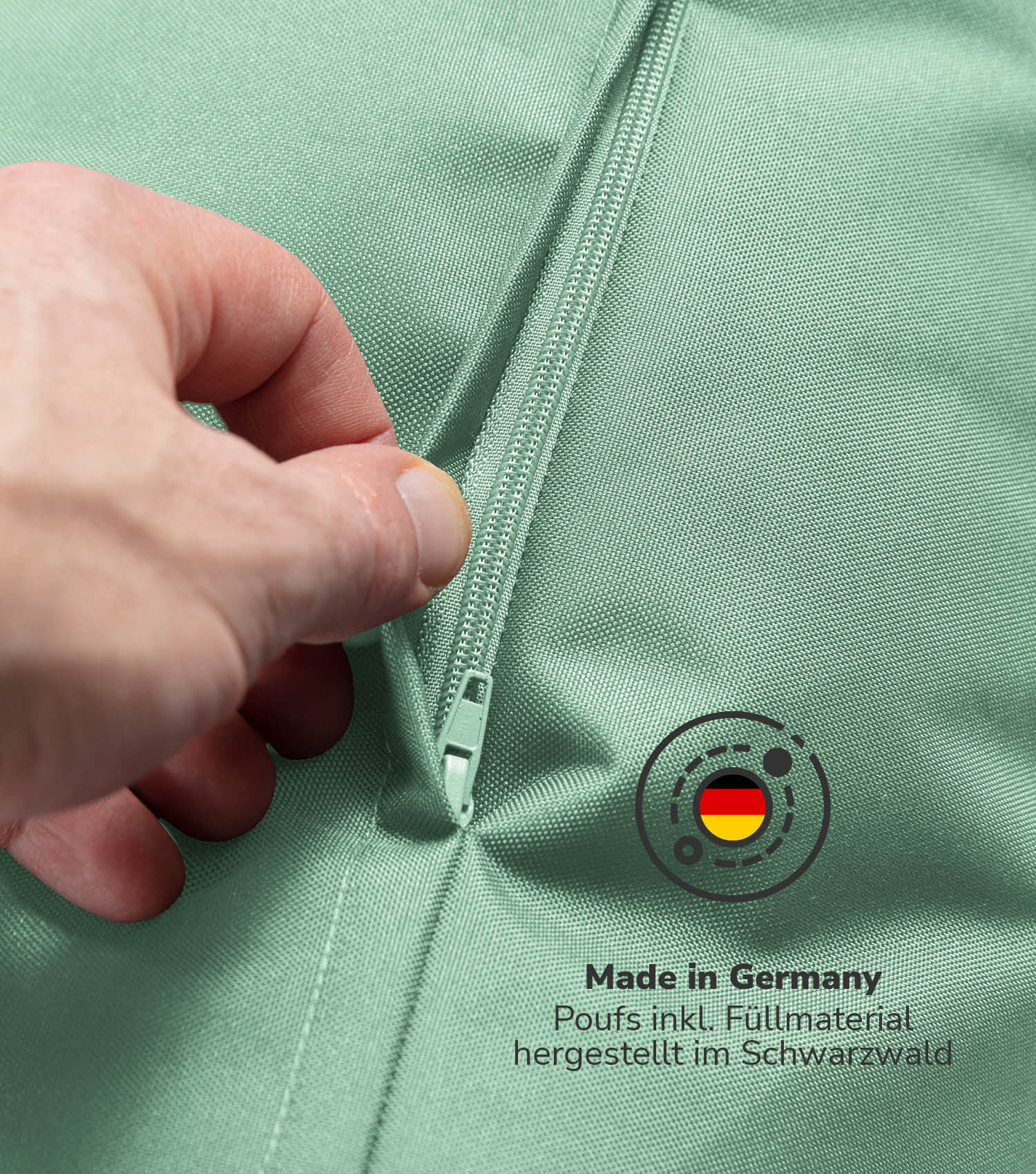 Outdoor Pouf Hocker Sitzkissen Bodenkissen 'Der Ruhepouf' Fußhocker eckig