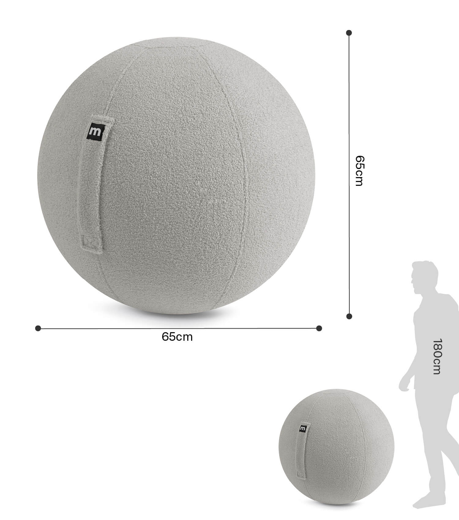 Stoff Sitzball Büro ergonomisch Gymnastikball Pezziball Bürostuhl