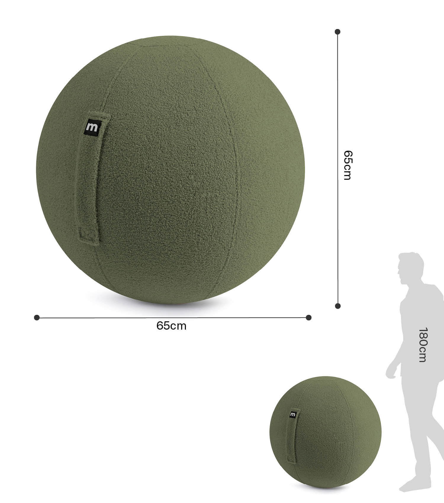 Stoff Sitzball Büro ergonomisch Gymnastikball Pezziball Bürostuhl