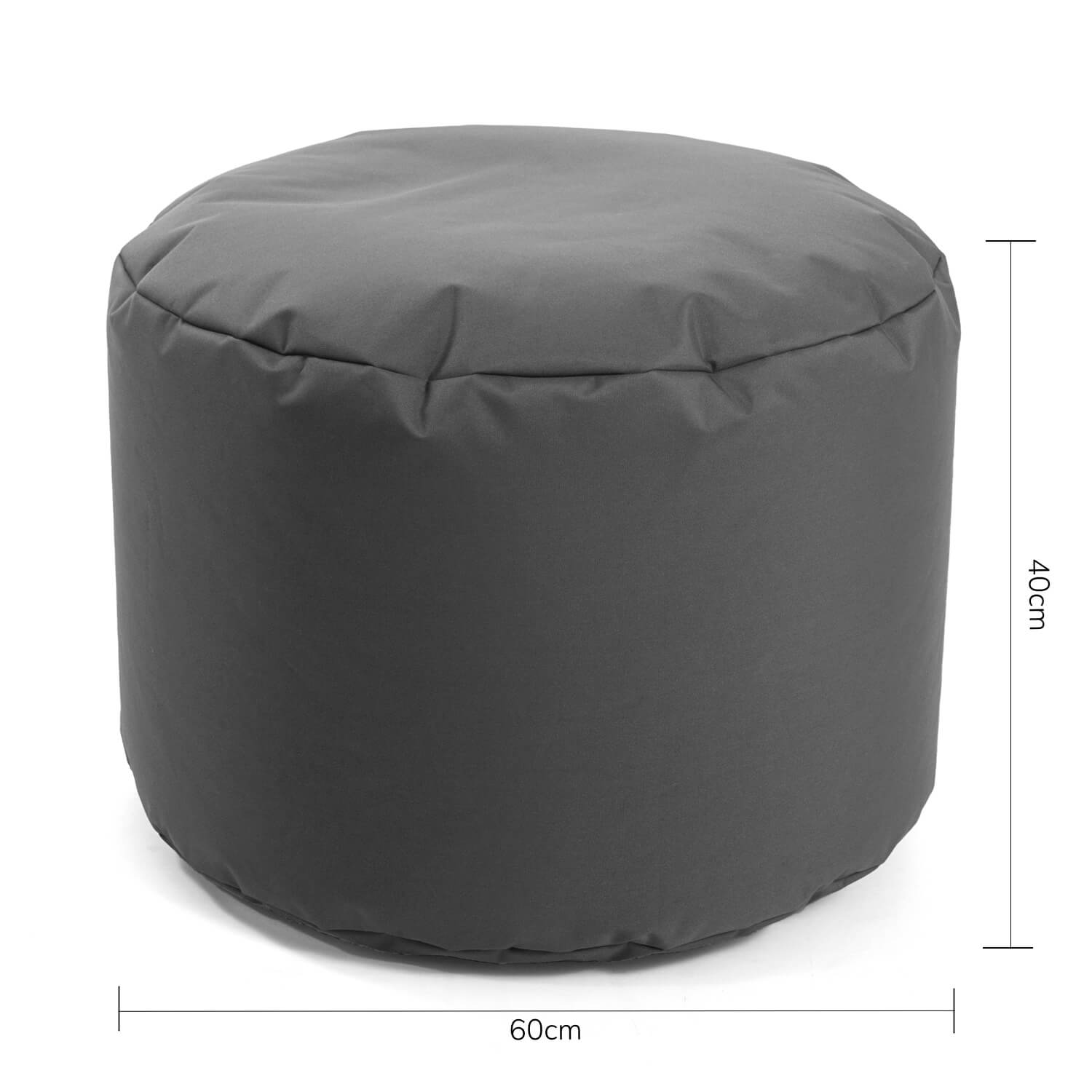 Outdoor Pouf Hocker Sitzkissen Bodenkissen 'Der Ruhepouf' Fußhocker rund