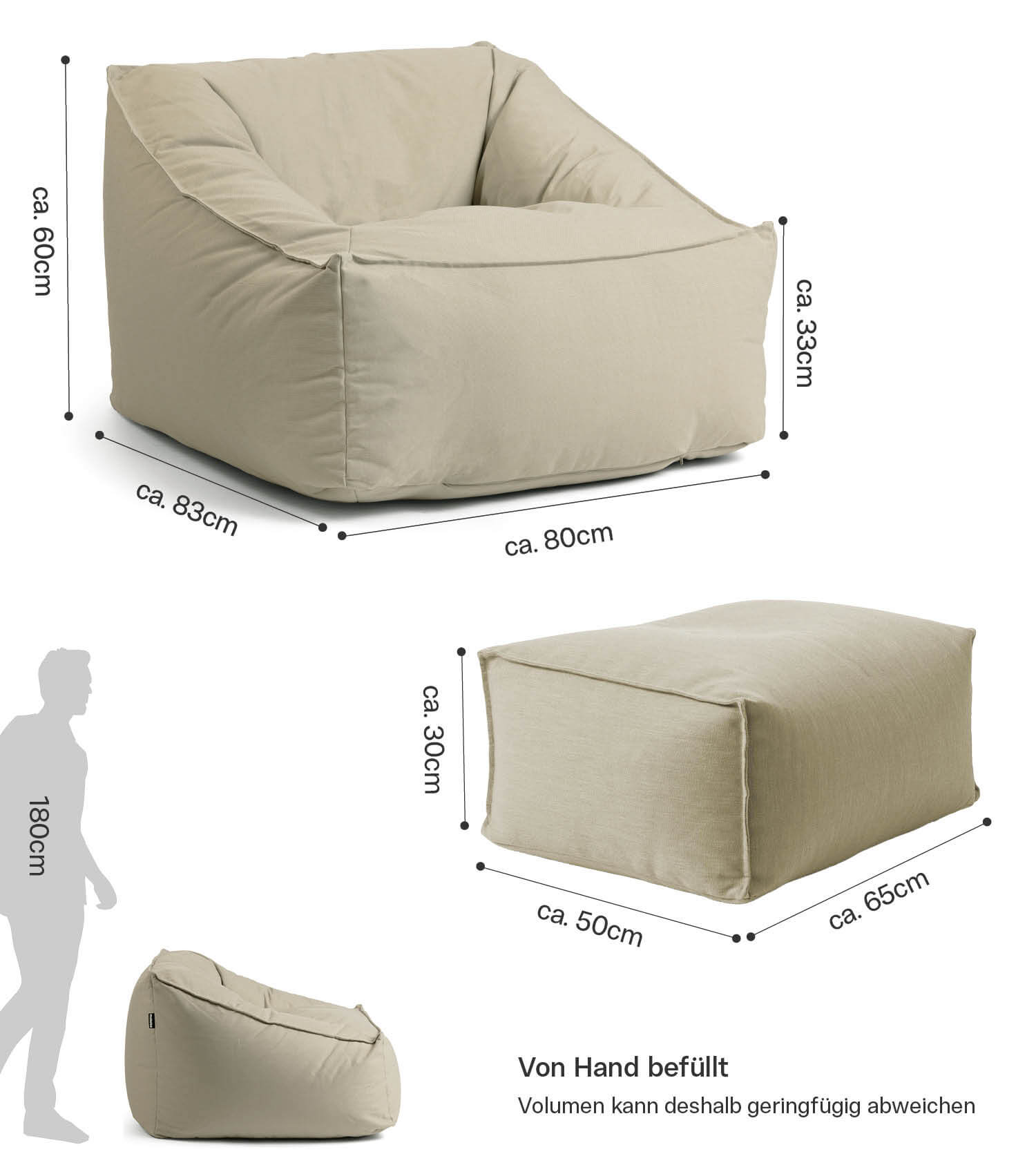 Sitzsack Bodenkissen Relaxliege Bean Bag Liege Sitzbag Sitzkissen