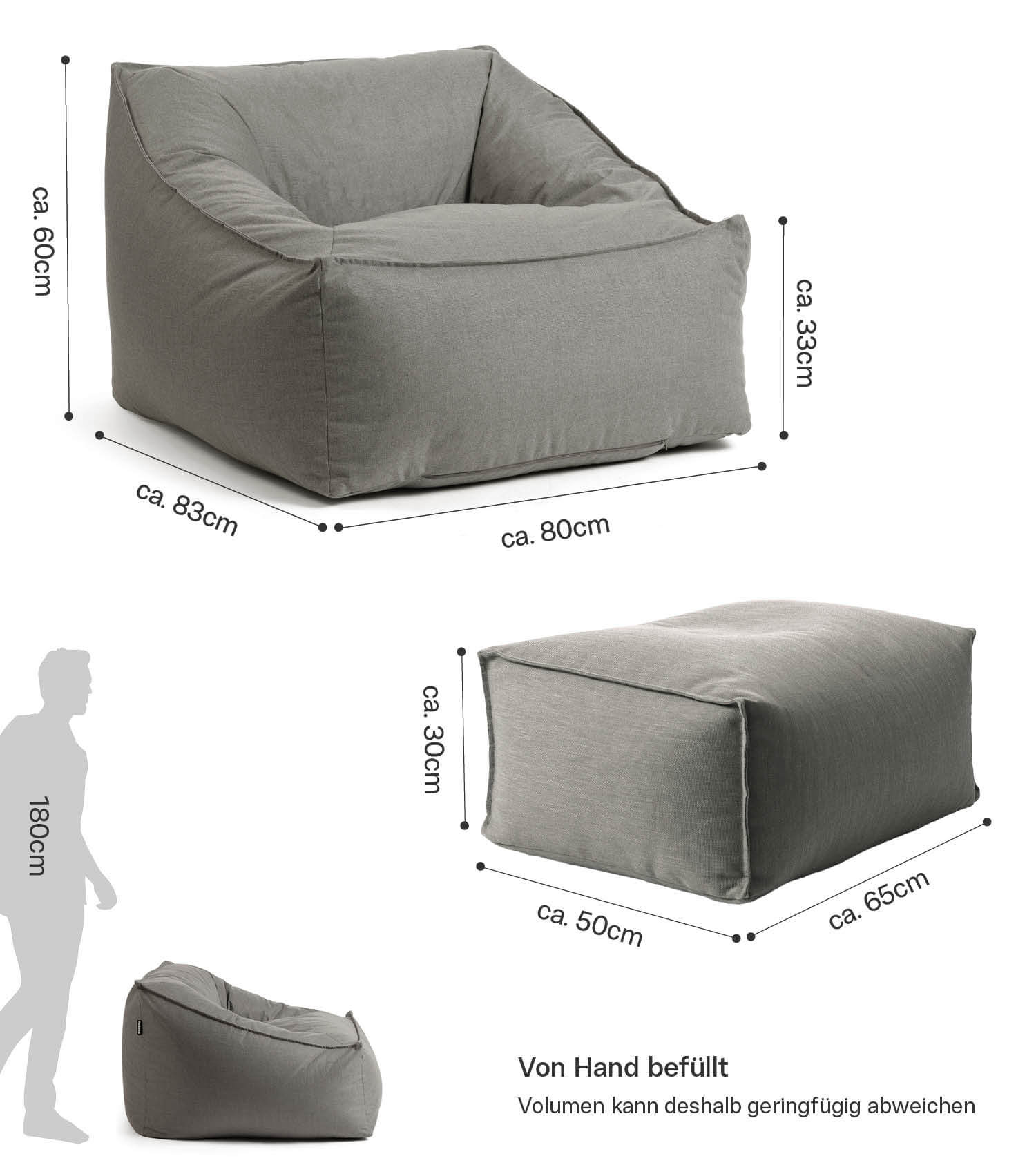 Sitzsack Bodenkissen Relaxliege Bean Bag Liege Sitzbag Sitzkissen