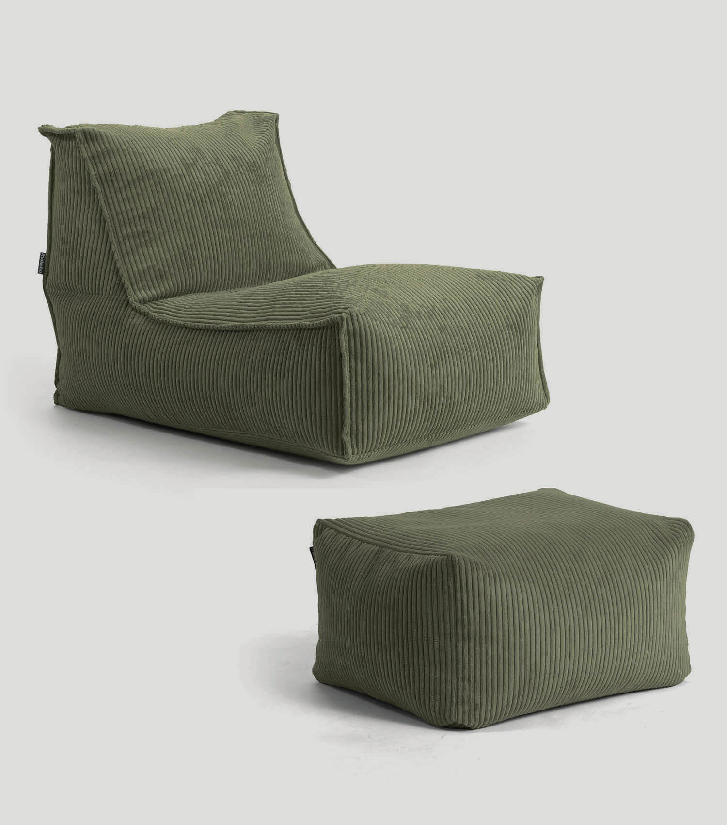 Sitzsack XXL + Pouf für Kinder & Erwachsene mit Füllung 'Der Gelassene'