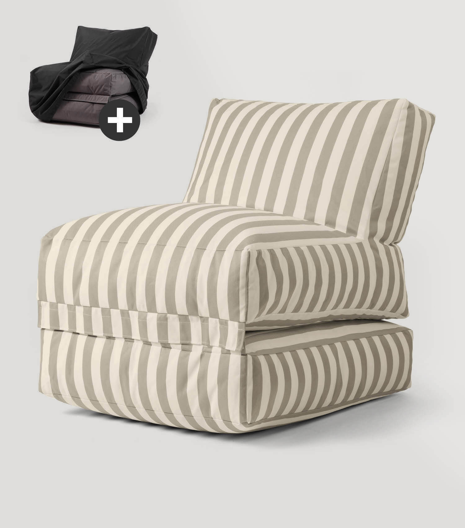Sitzsack Bodenkissen Relaxliege Bean Bag Liege Sitzbag Sitzkissen#sku_BB9Talea-003gra-strp+SH1