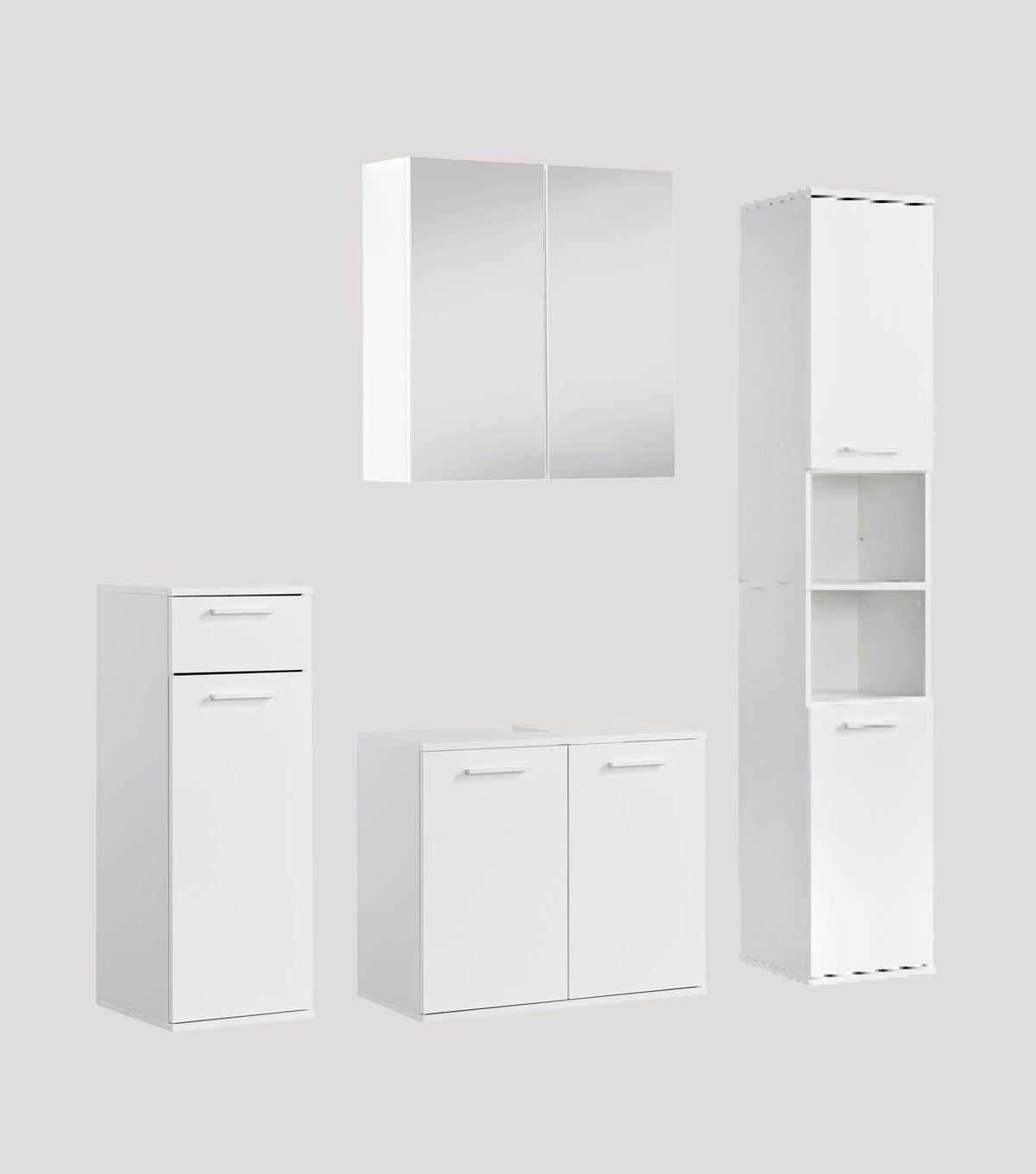 Badmöbel Set Badschrank Set Badschränke Badezimmerschränke Schrank Set#sku_BS6.1-alpw_set