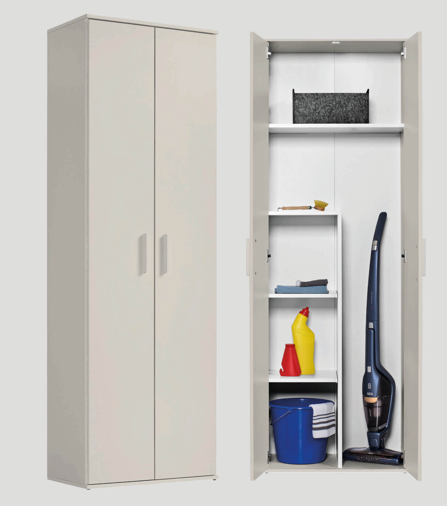 Besenschrank schmal Putzschrank Schrank Allzweckschrank Flurschrank Küchenschrank#sku_MS1.3ksg-bs