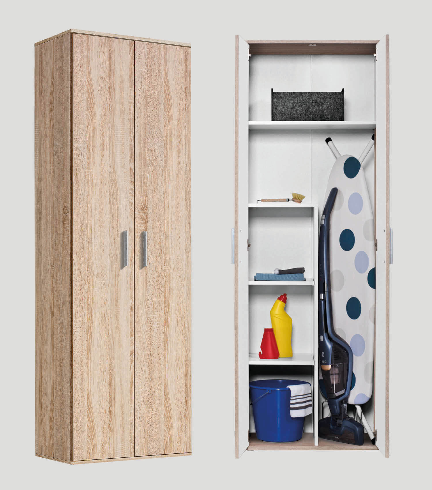 Besenschrank schmal Putzschrank Schrank Allzweckschrank Flurschrank Küchenschrank#sku_MS1.3se-bs