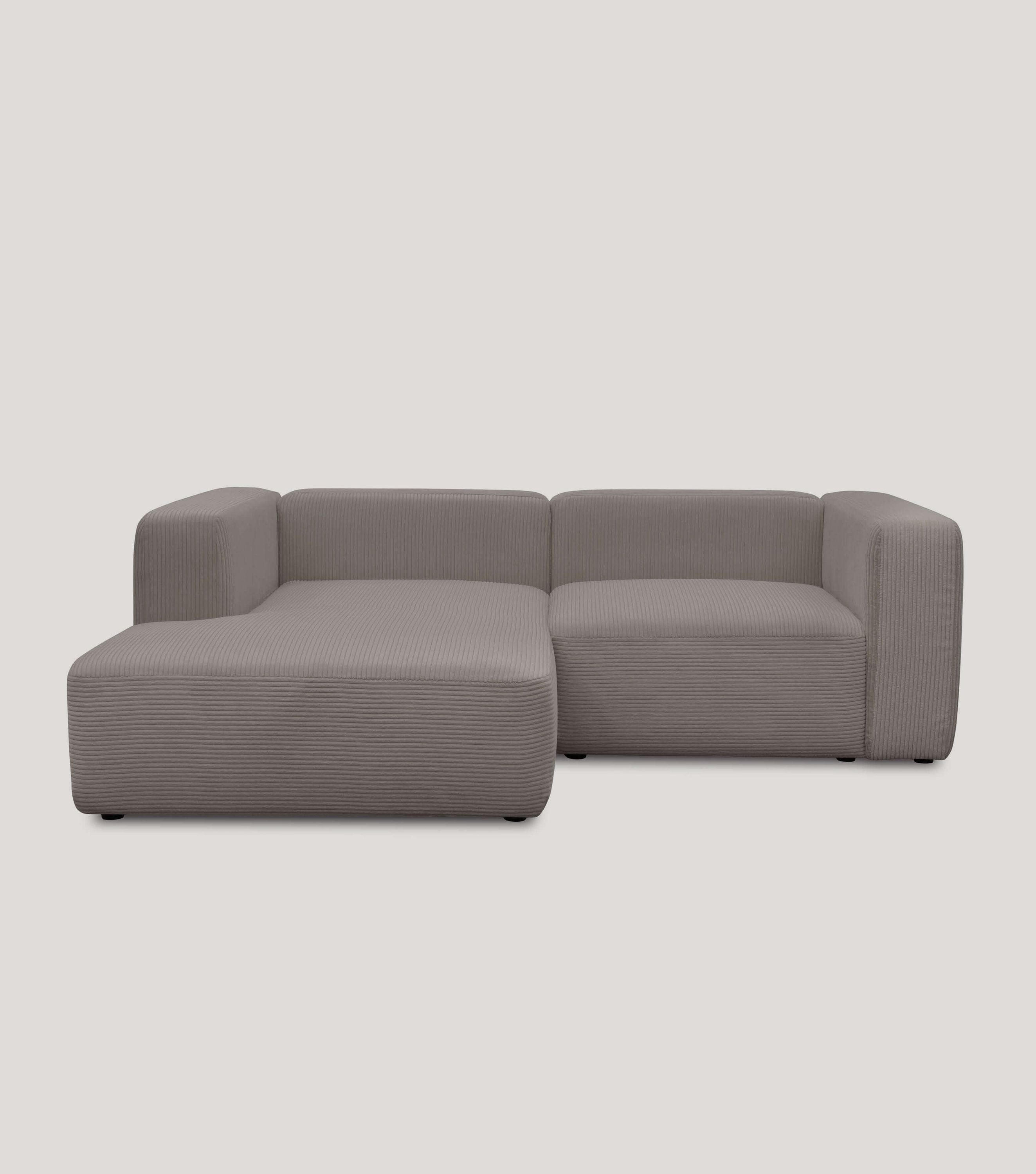 Ecksofa 3-Sitzer 'Cubo' (kleines L) Ecksofa Cord Eckcouch 3-Sitzer Sofa Modulsofa 'Cubo'