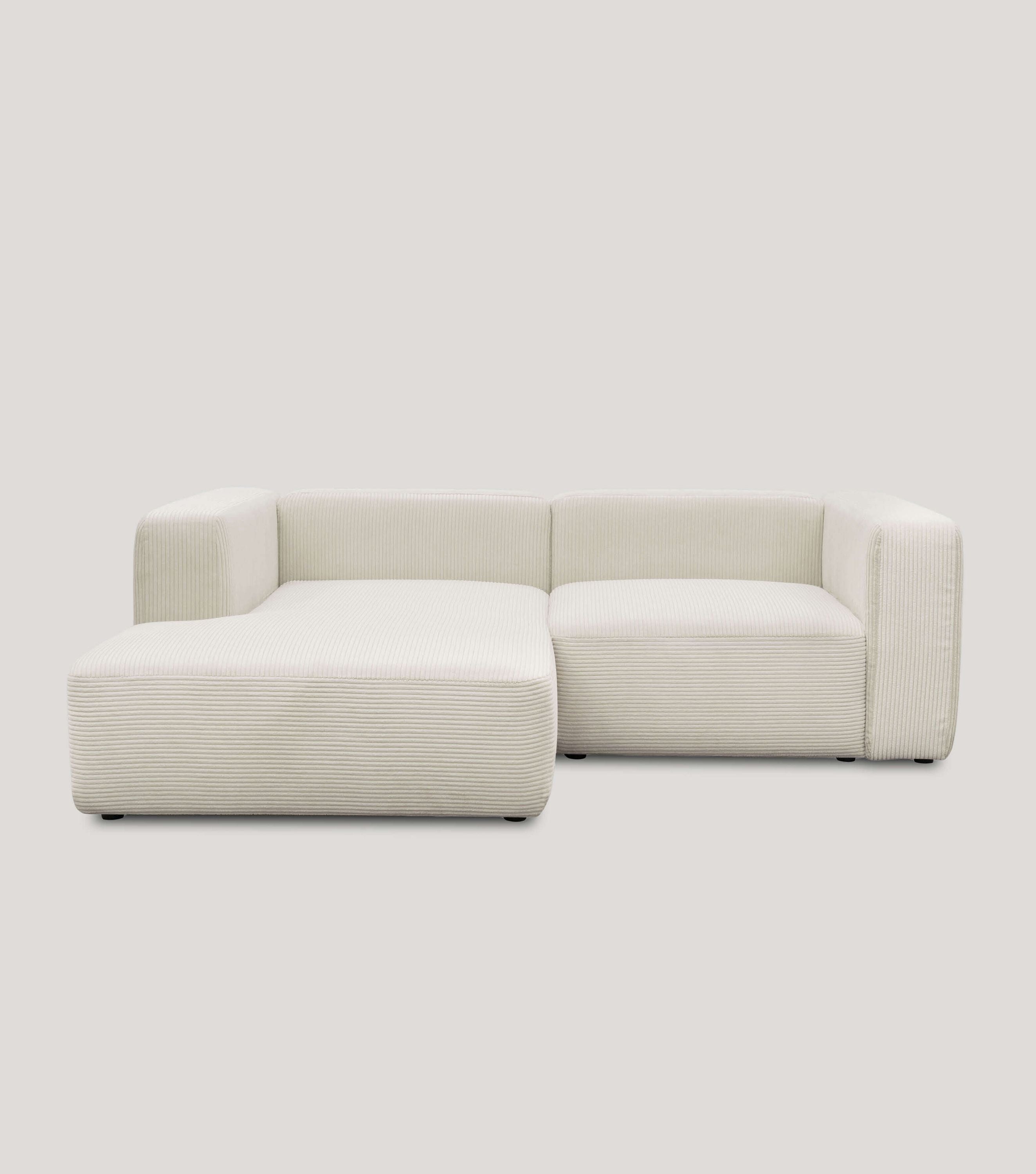 Ecksofa 3-Sitzer 'Cubo' (kleines L) Ecksofa Cord Eckcouch 3-Sitzer Sofa Modulsofa 'Cubo'#sku_SC1-3LL-Leif-oat