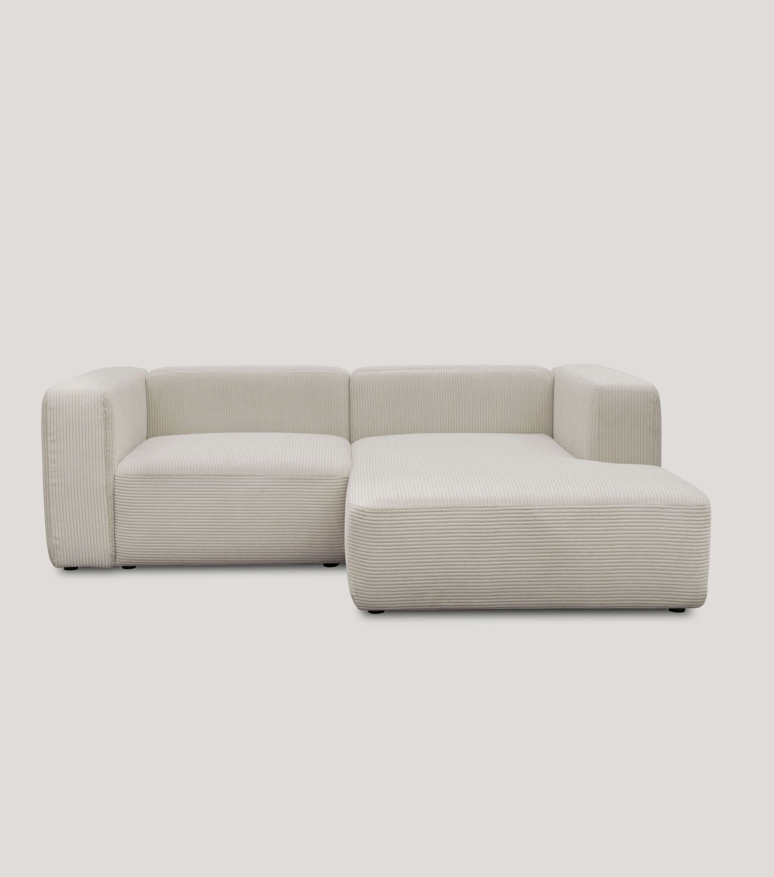Ecksofa 3-Sitzer 'Cubo' (kleines L) Ecksofa Cord Eckcouch 3-Sitzer Sofa Modulsofa 'Cubo'