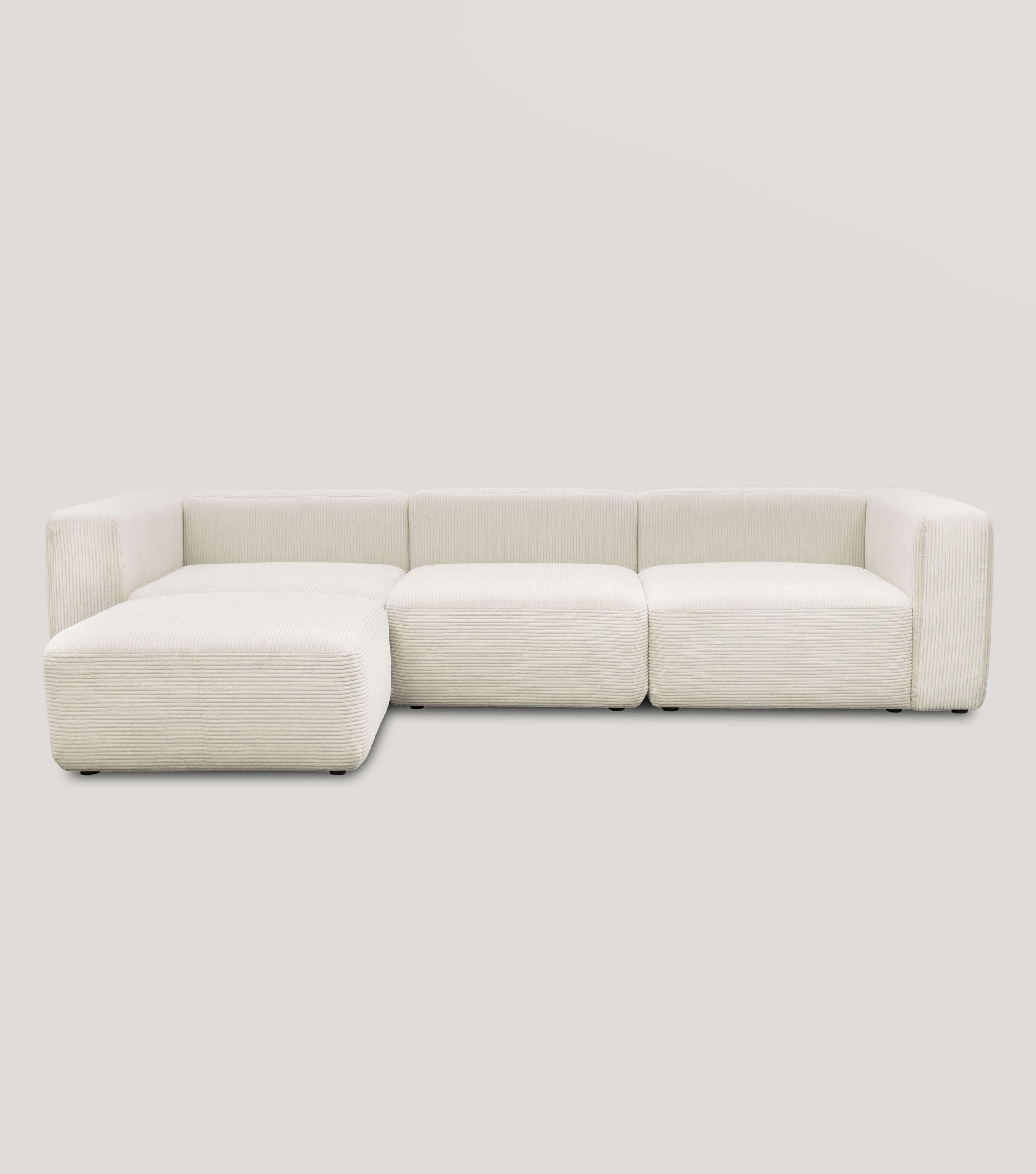 4-Sitzer Sofa mit Hocker 'Cubo' Sofa mit Hocker Bigsofa 4-Sitzer Cord Sofa 'Cubo'#sku_SC1-4H-Leif-oat