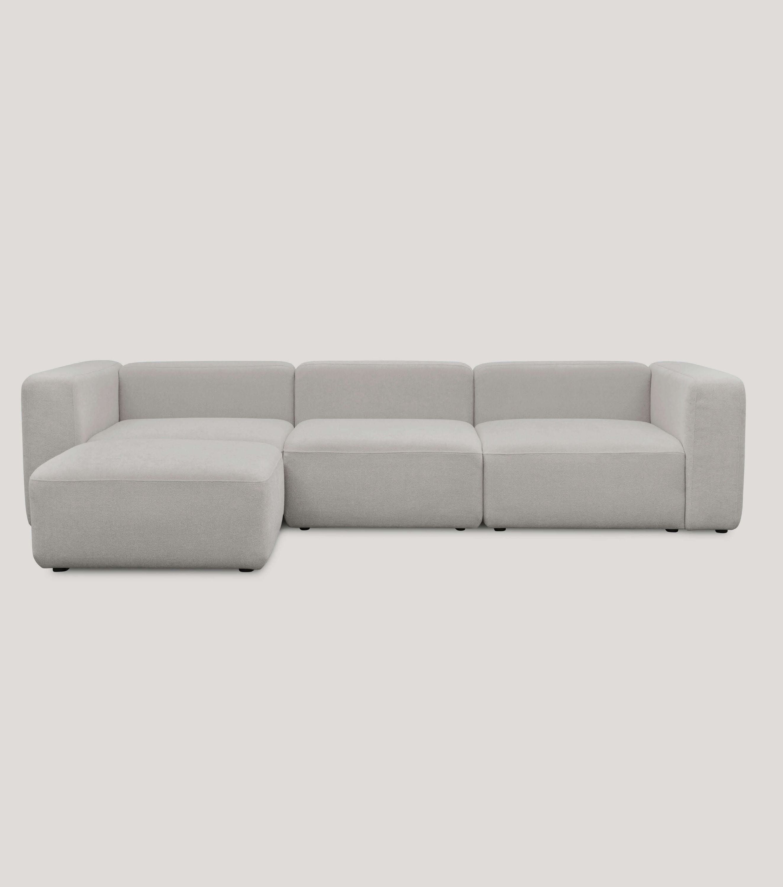 4-Sitzer Sofa mit Hocker 'Cubo' Sofa mit Hocker Bigsofa 4-Sitzer Cord Sofa 'Cubo'#sku_SC1-4H-Vero-stone