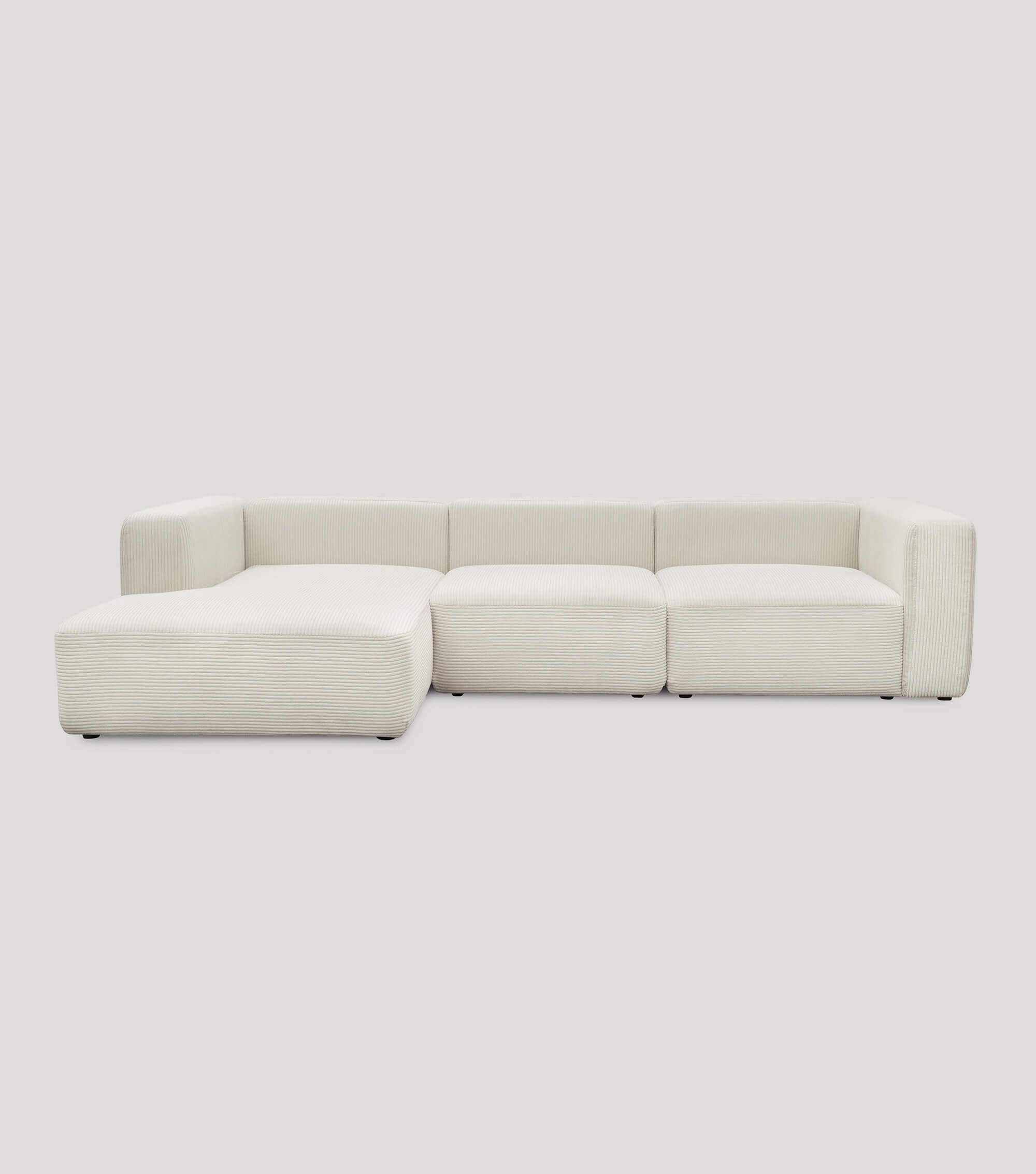 Ecksofa 4-Sitzer 'Cubo' (großes L) Ecksofa Cord Eckcouch Bigsofa 4-Sitzer Sofa 'Cubo'#sku_SC1-4LL-Leif-oat