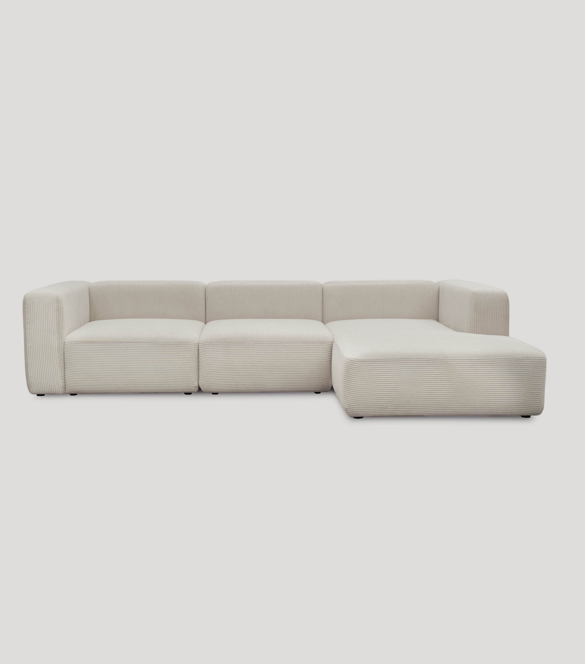 Ecksofa 4-Sitzer 'Cubo' (großes L) Ecksofa Cord Eckcouch Bigsofa 4-Sitzer Sofa 'Cubo'