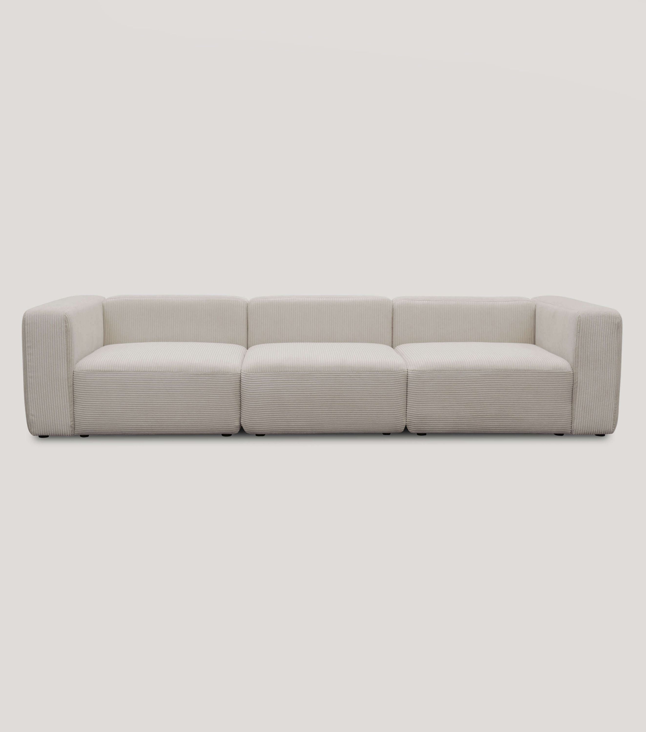 4-Sitzer Sofa 'Cubo' Sofa Bigsofa Cord Sofa 4-Sitzer Modulsofa 'Cubo'#sku_SC1-4S-Leif-staupe
