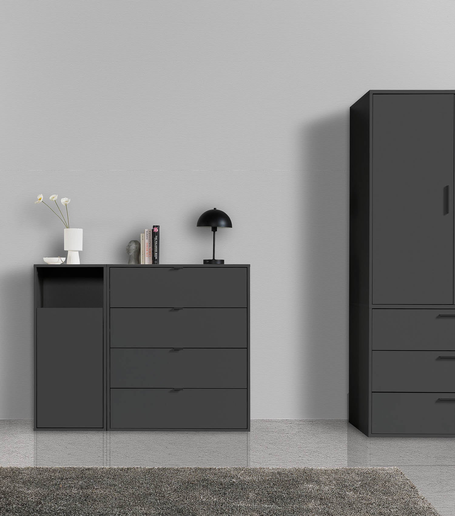 Wäscheschrank Wäschesammler Wäschekorb Holz Wäschetrenner Wäschebox