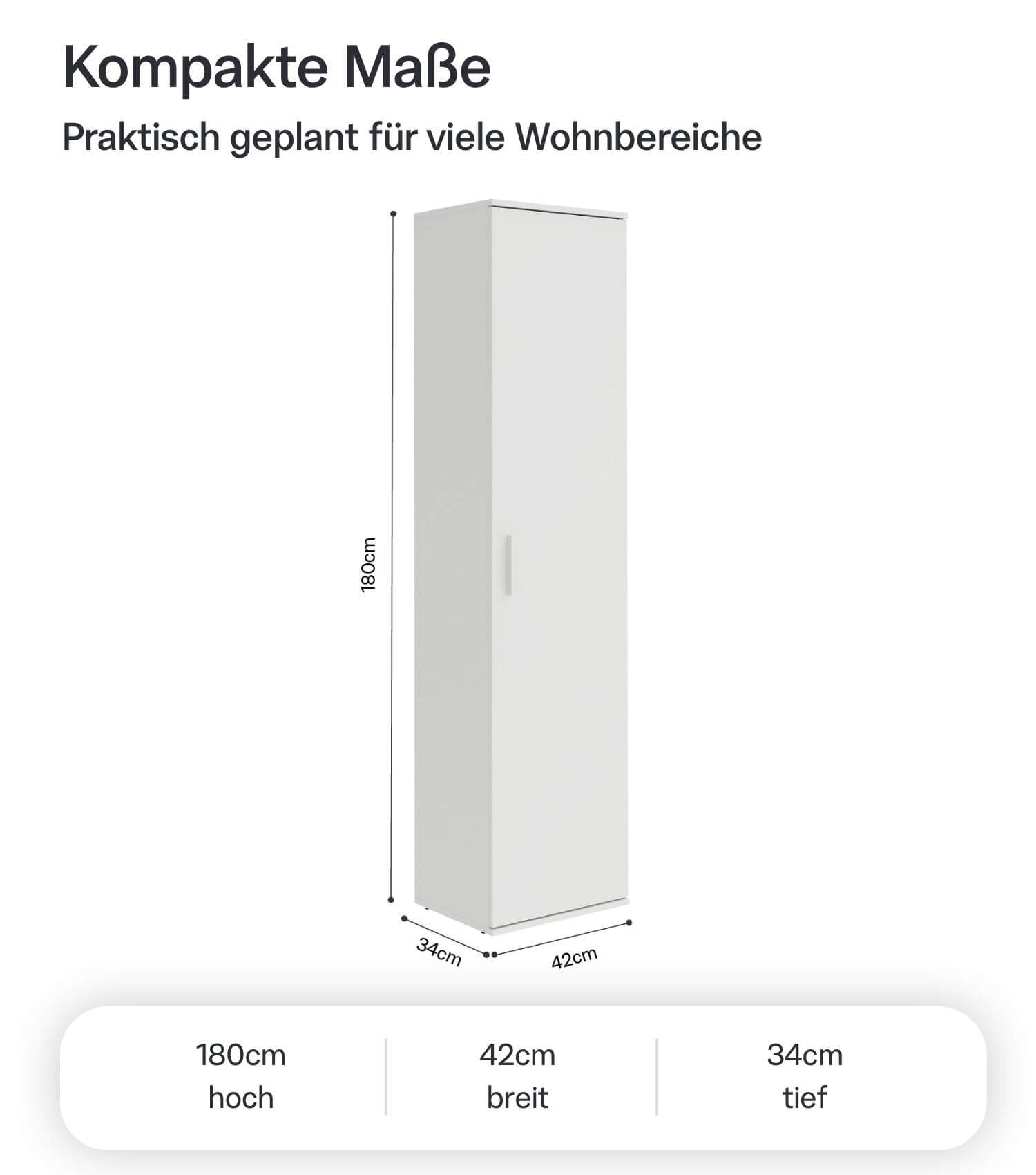 Smalle multifunctionele kast 'Der Kompakte'