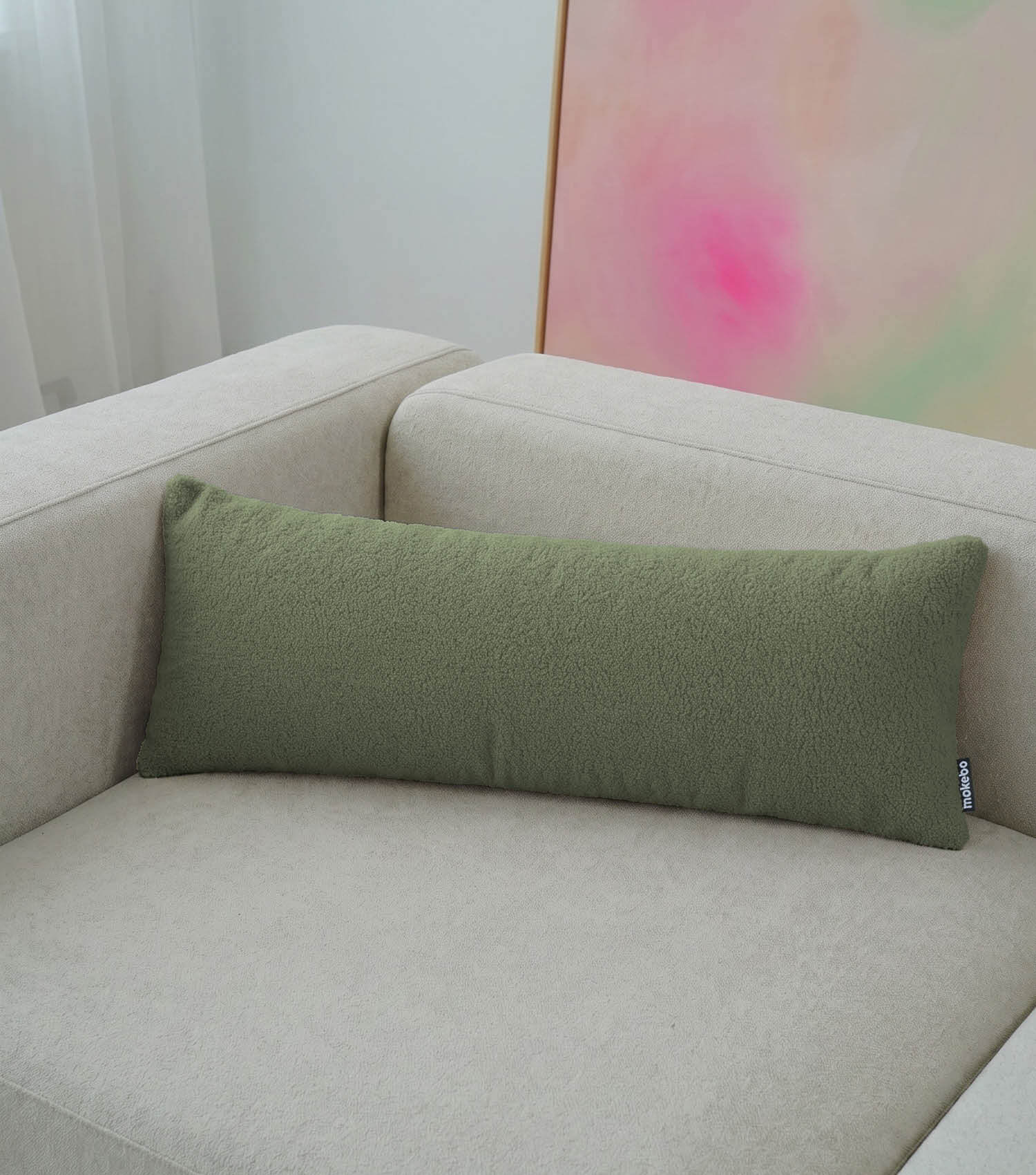 Lendenkissen Dekokissen Couchkissen Bouclé Kissen Rückenkissen Nackenrolle