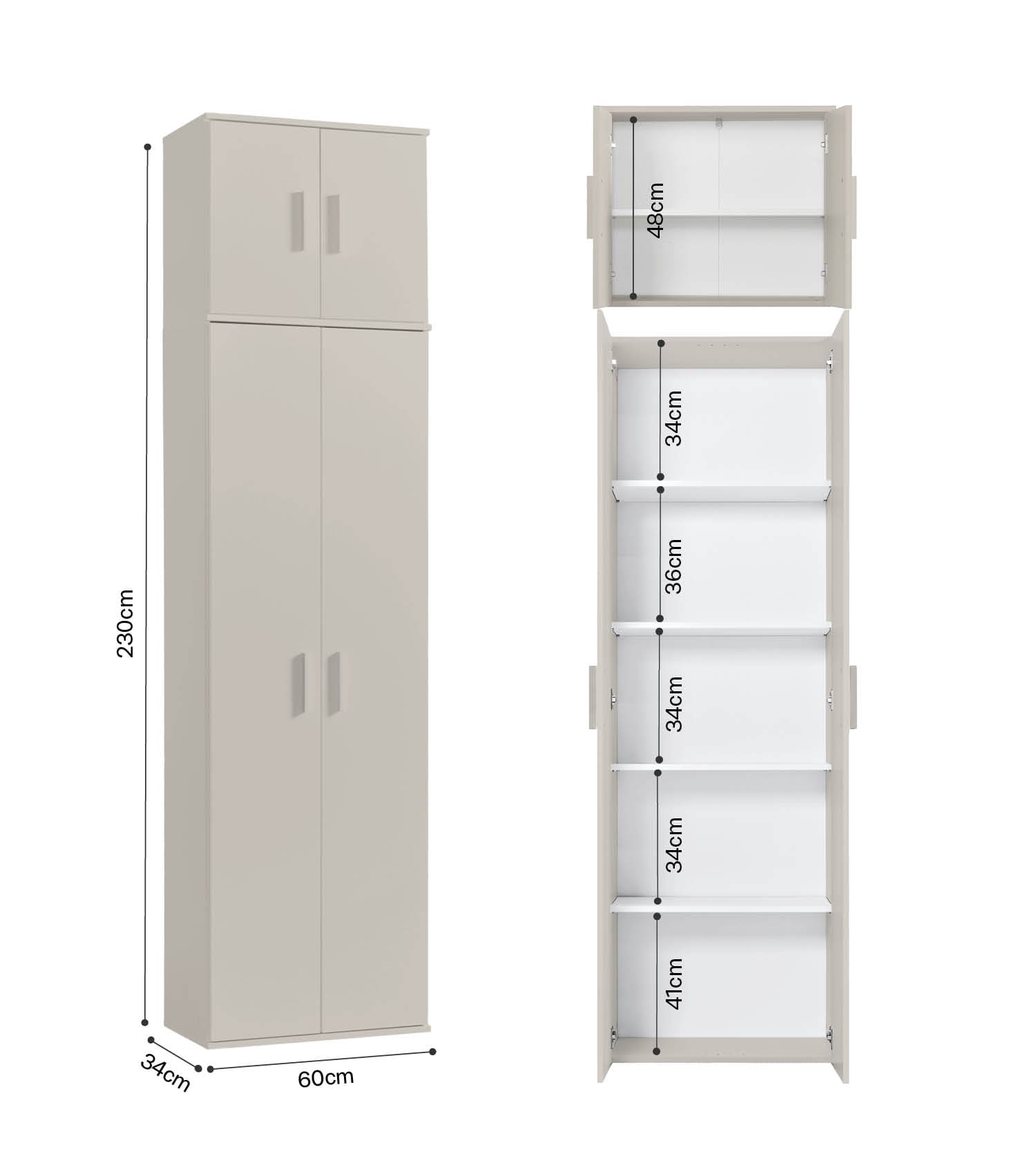 Mehrzweckschrank Hochschrank Schuhschrank Allzweckschrank Flurschrank
