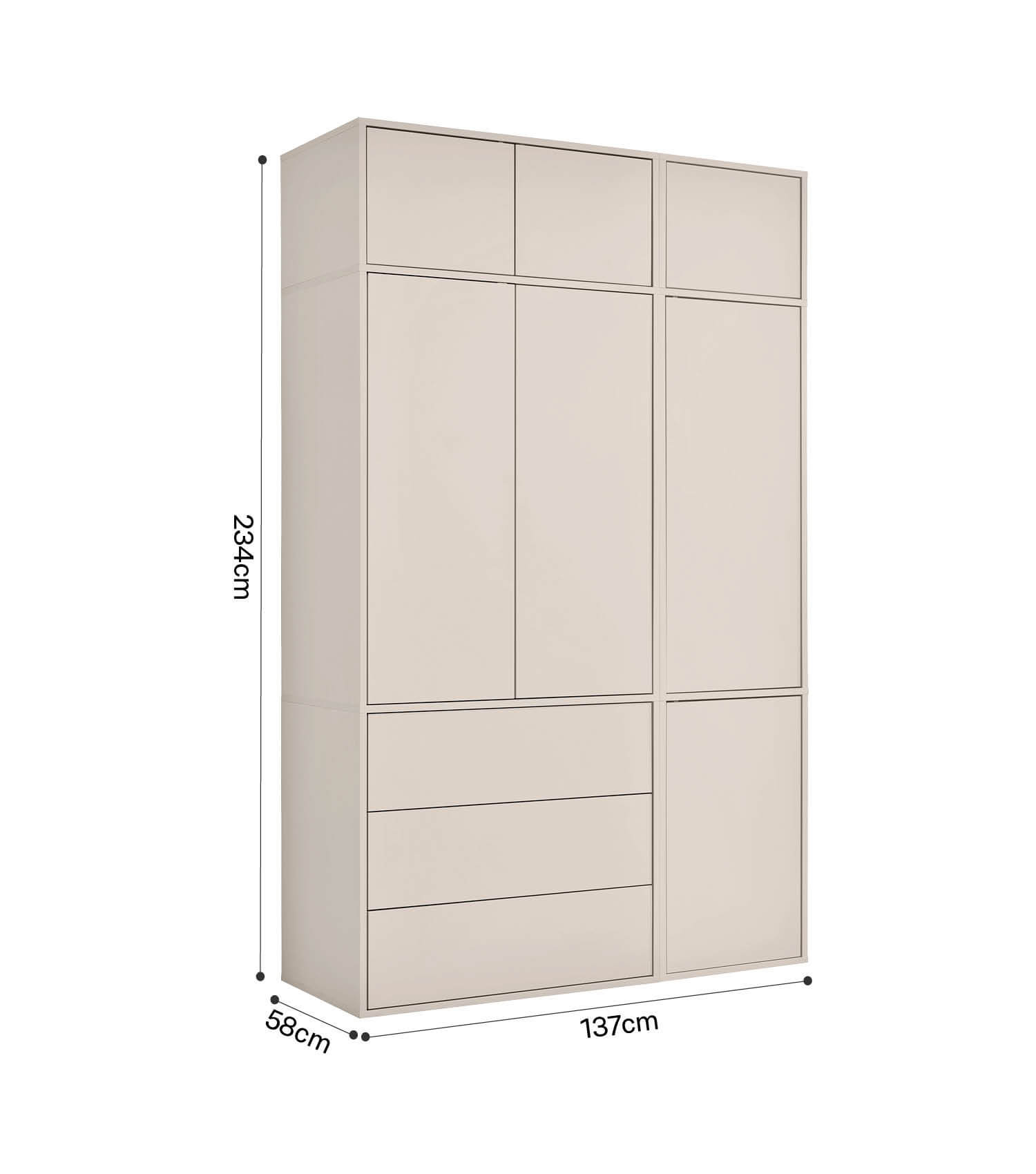 Kleiderschrank 'Robe' Schlafzimmerschrank Garderobe Flurschrank