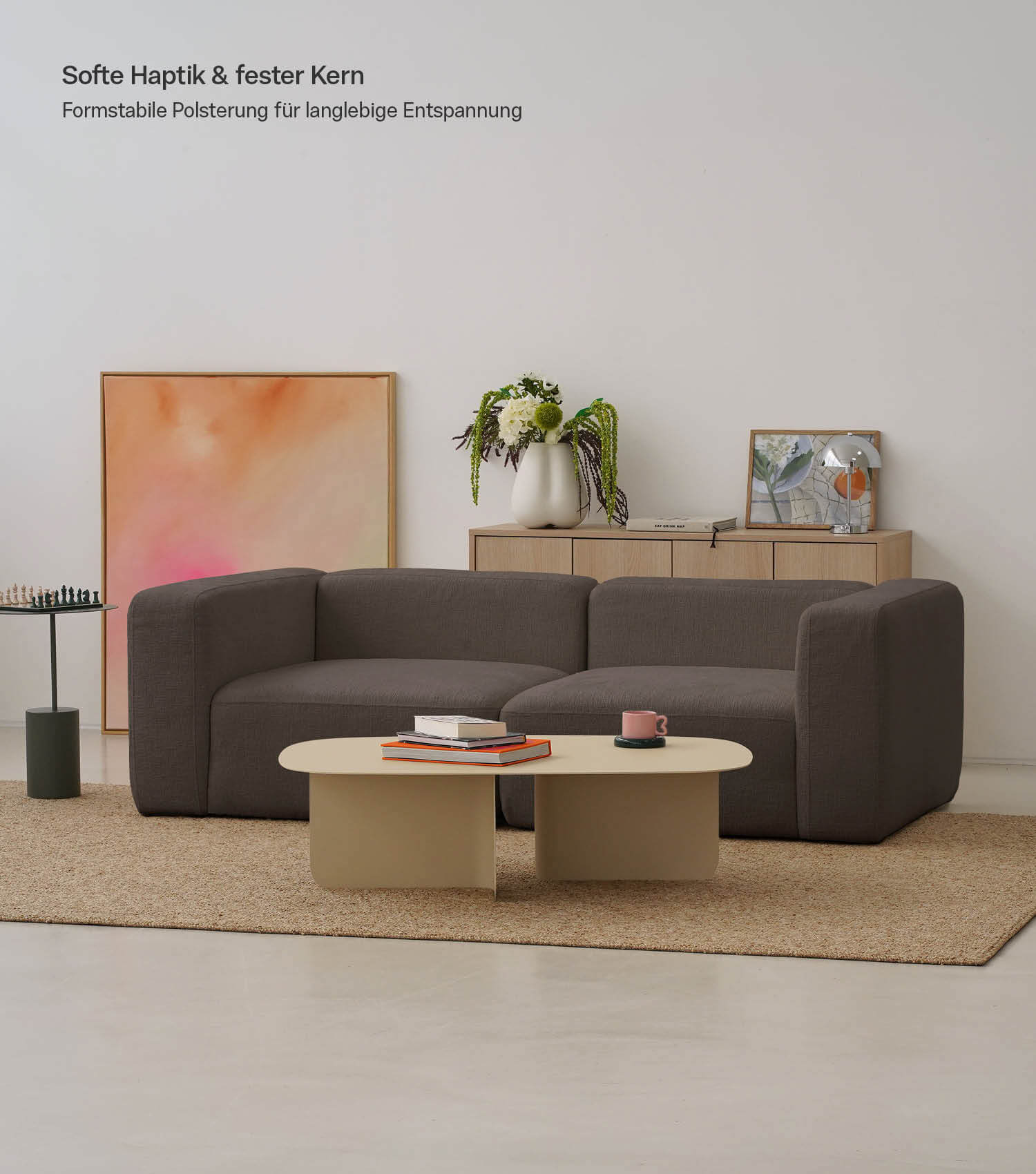 3-Sitzer Sofa 'Cubo' Sofa Cord Sofa Modulsofa Couch 3-Sitzer 'Cubo'