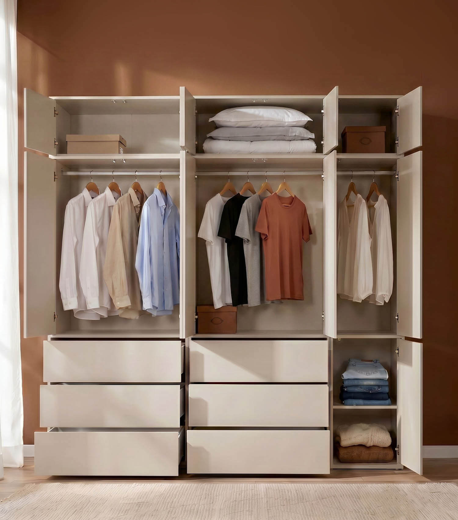 Kleiderschrank 'Robe' Schlafzimmerschrank Garderobe Flurschrank