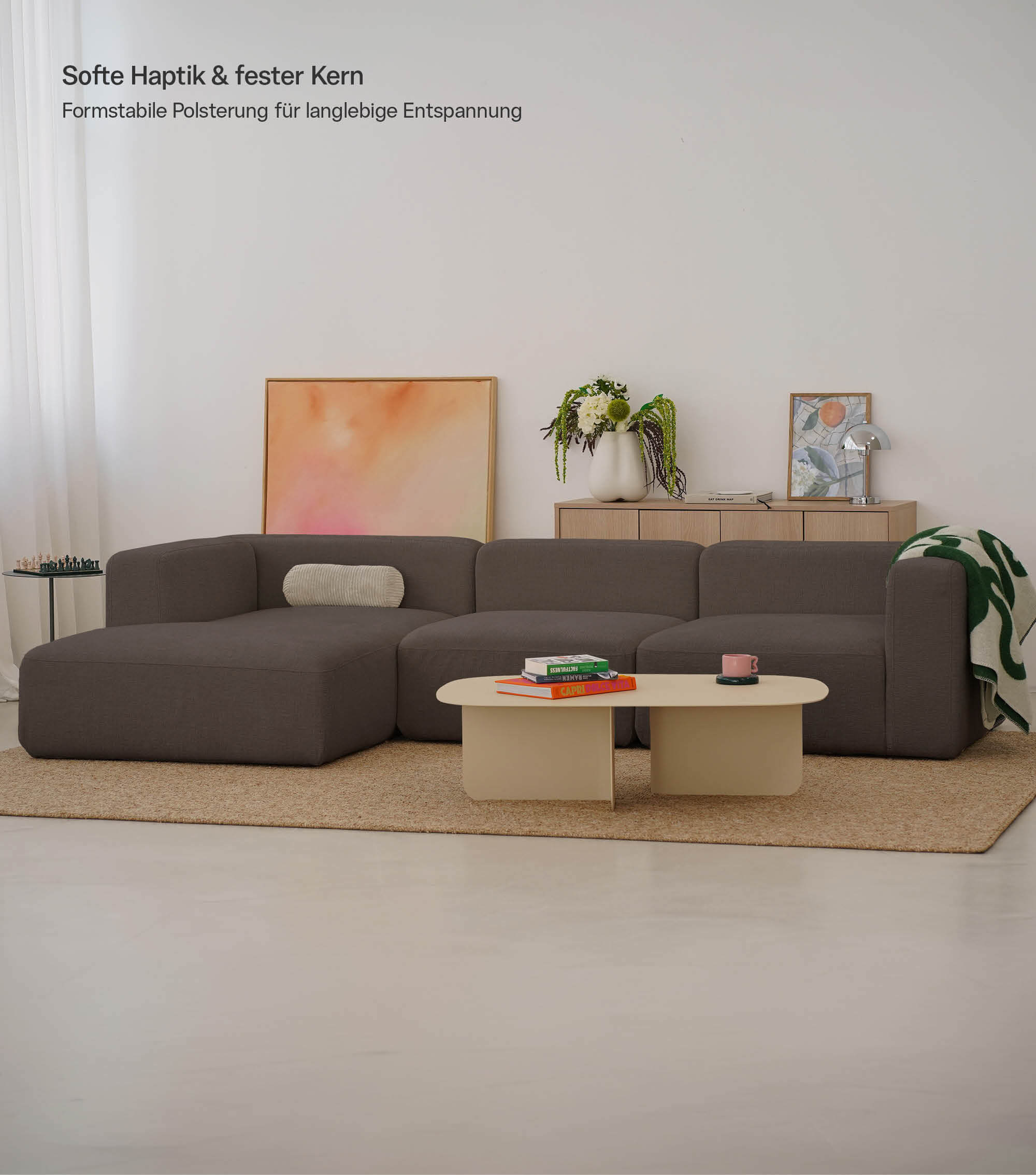 Ecksofa 4-Sitzer 'Cubo' (großes L) Ecksofa Cord Eckcouch Bigsofa 4-Sitzer Sofa 'Cubo'