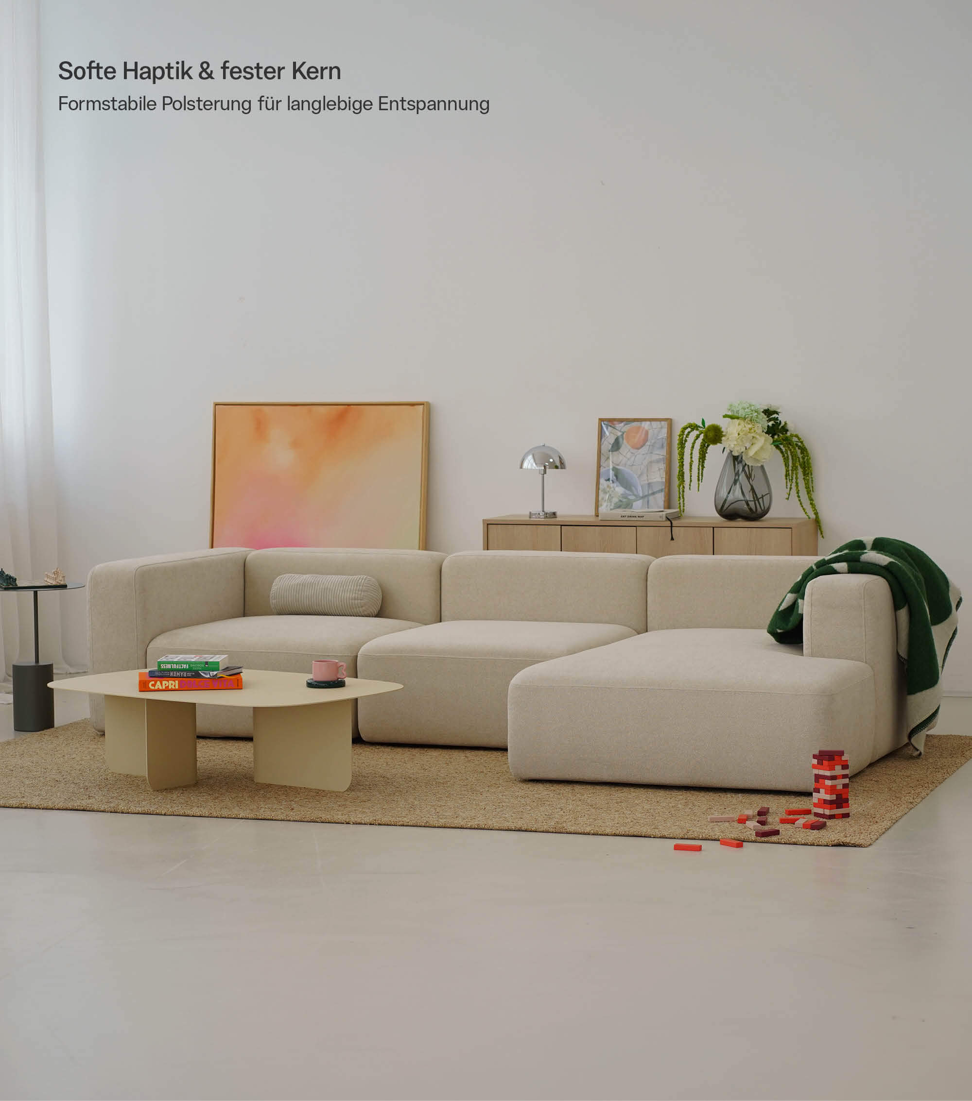 Ecksofa 4-Sitzer 'Cubo' (großes L) Ecksofa Cord Eckcouch Bigsofa 4-Sitzer Sofa 'Cubo'