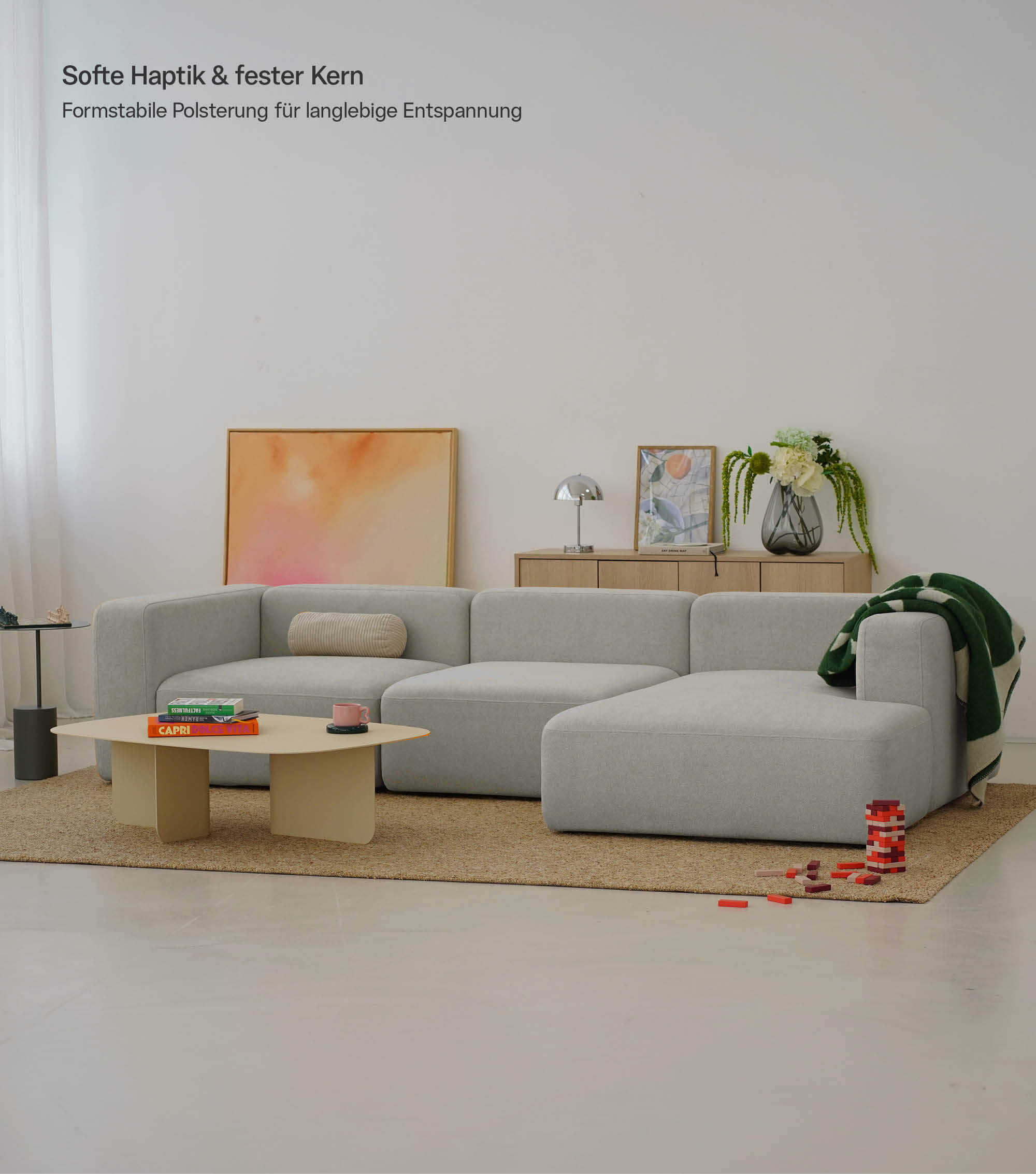 Ecksofa 4-Sitzer 'Cubo' (großes L) Ecksofa Cord Eckcouch Bigsofa 4-Sitzer Sofa 'Cubo'